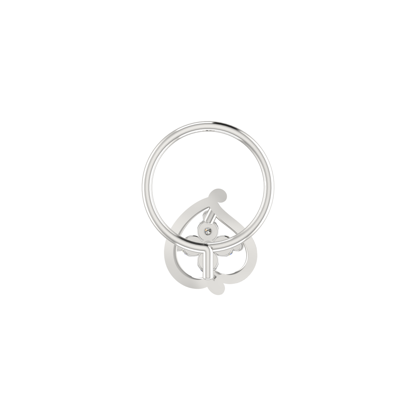 0.5 Carat Lab Grown Diamond Vintage Nose Pin.