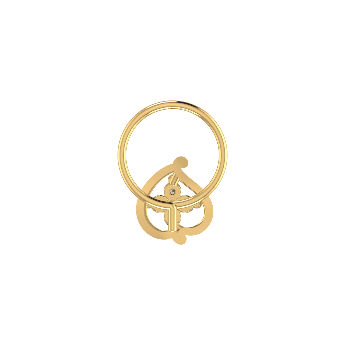 0.5 Carat Lab Grown Diamond Vintage Nose Pin.