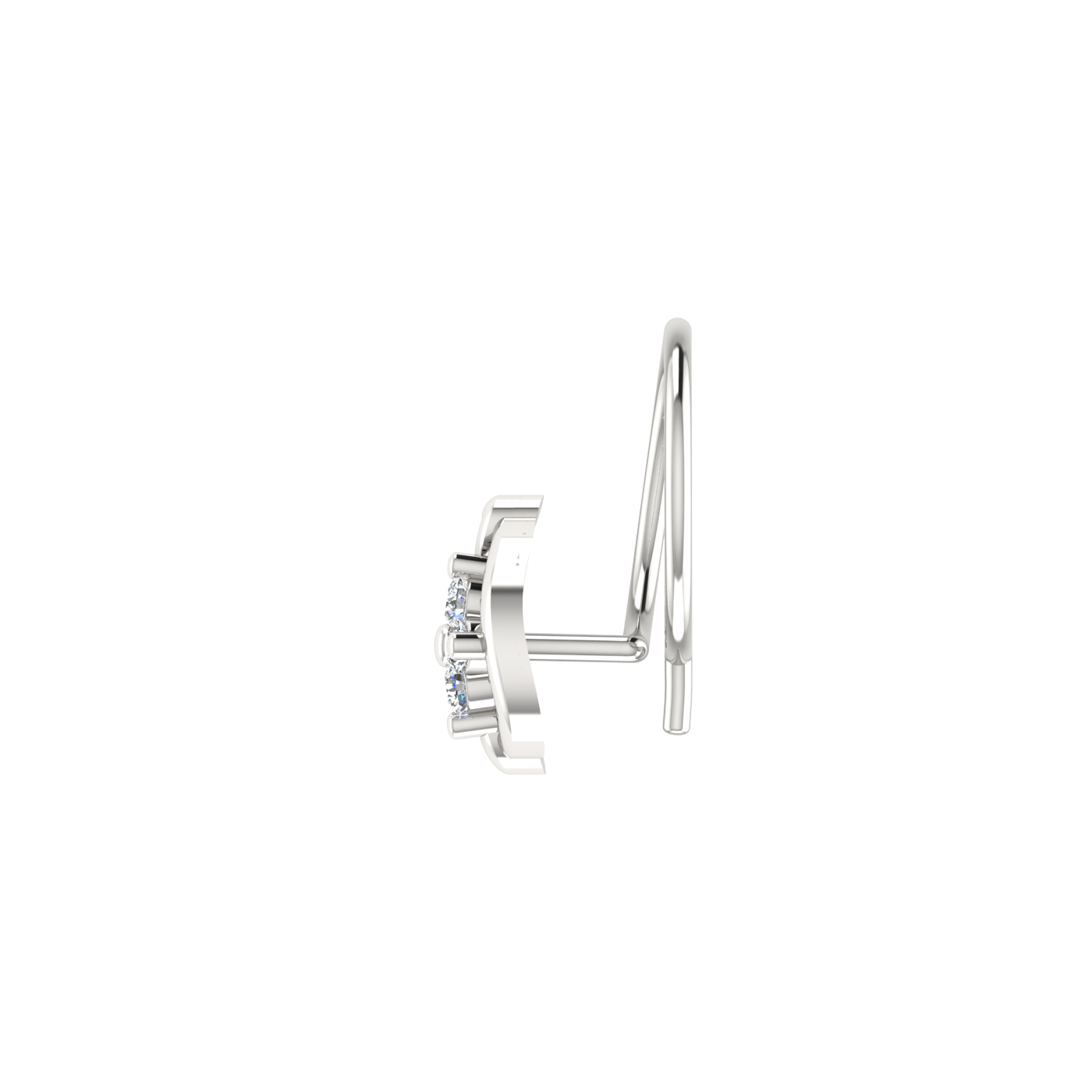 0.5 Carat Lab Grown Diamond Vintage Nose Pin.