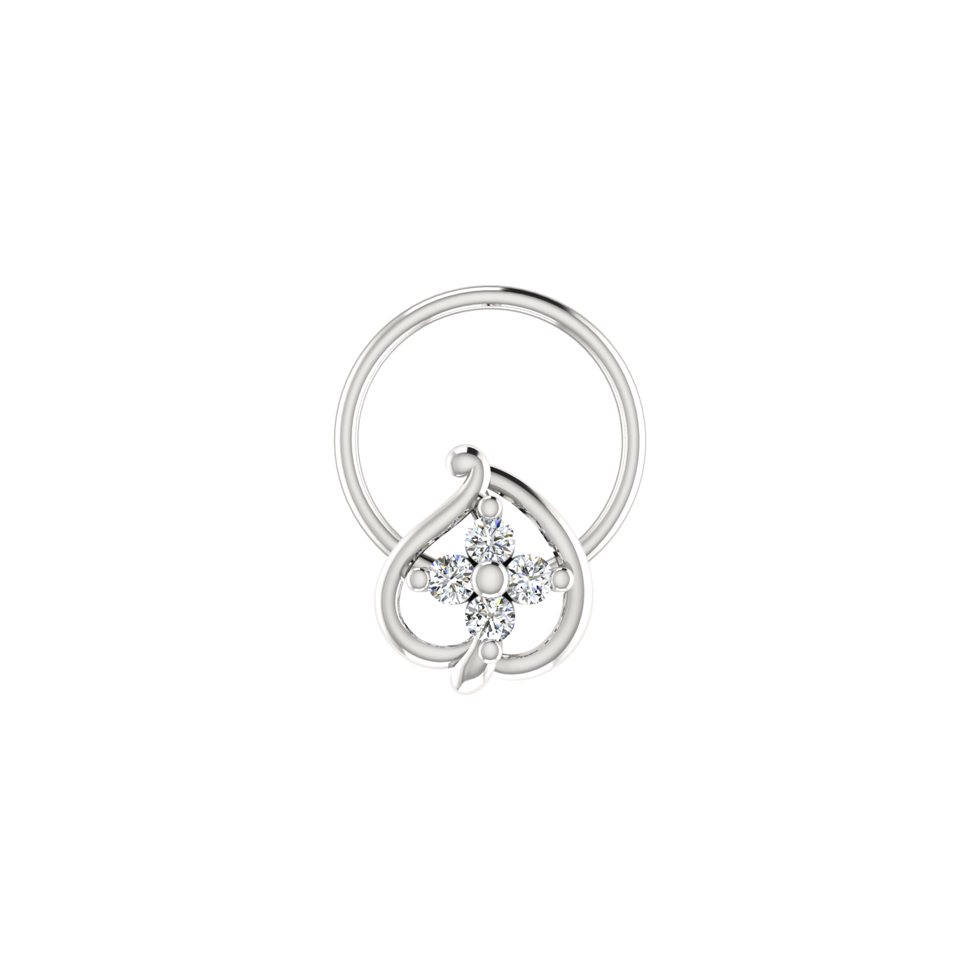 0.5 Carat Lab Grown Diamond Vintage Nose Pin.