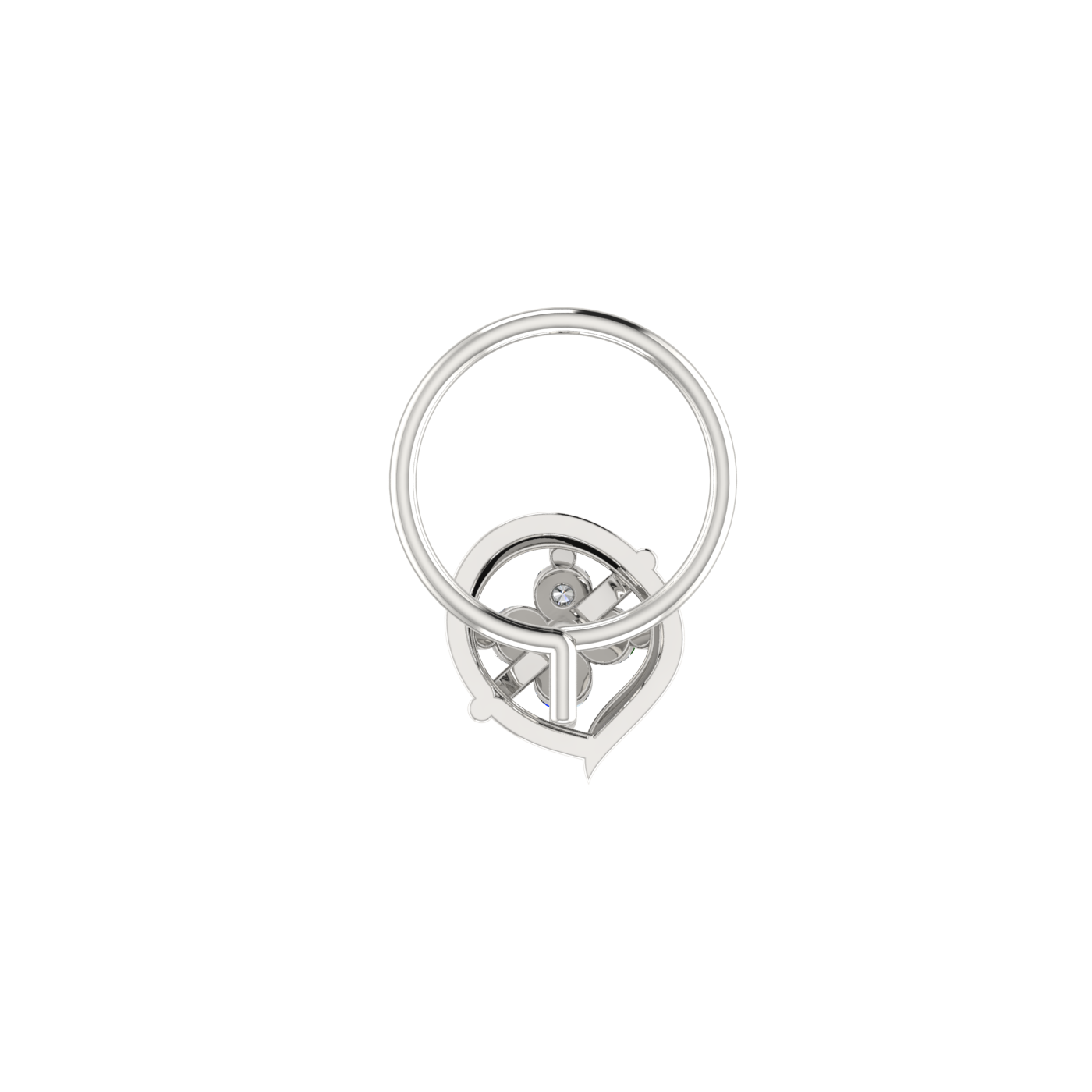 0.06 Carat Lab Grown Diamond Floral Nose Pin.