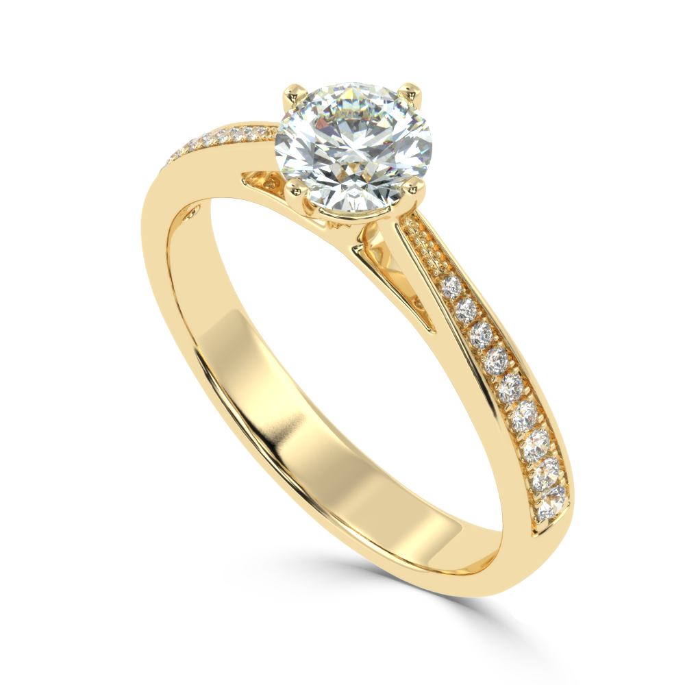Buy 0.74Ct G VS1 Natural Diamond Ring | SolitaireKart
