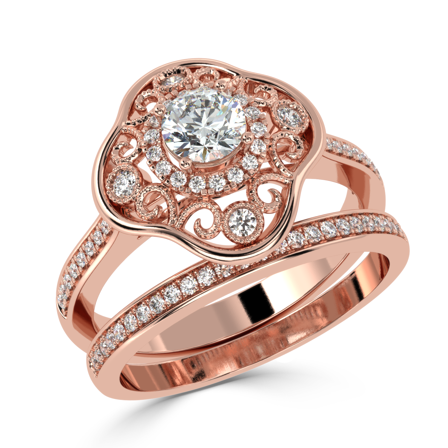 Buy 0.63Ct Vintage Natural Diamond Ring in |  SolitaireKart