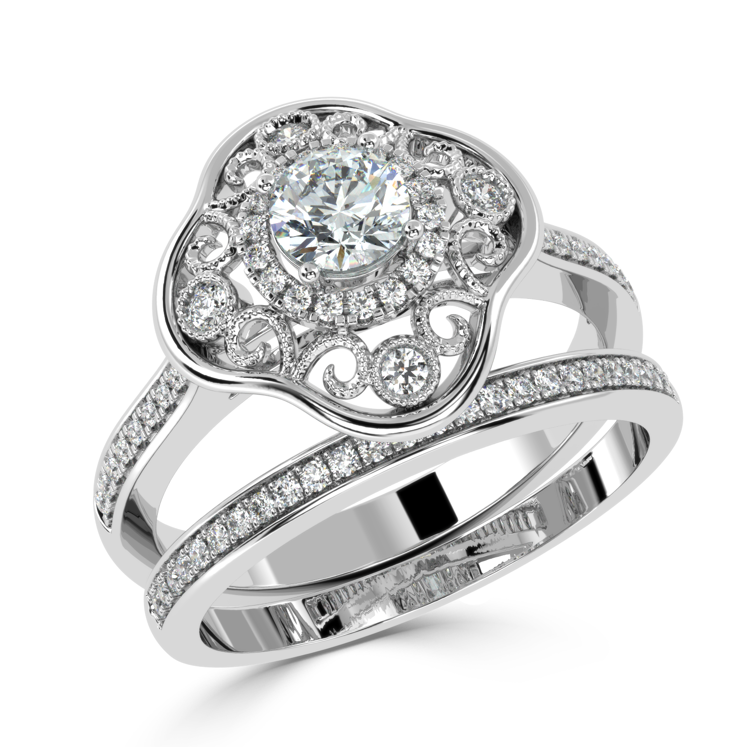 Buy 0.63Ct Vintage Natural Diamond Ring in |  SolitaireKart