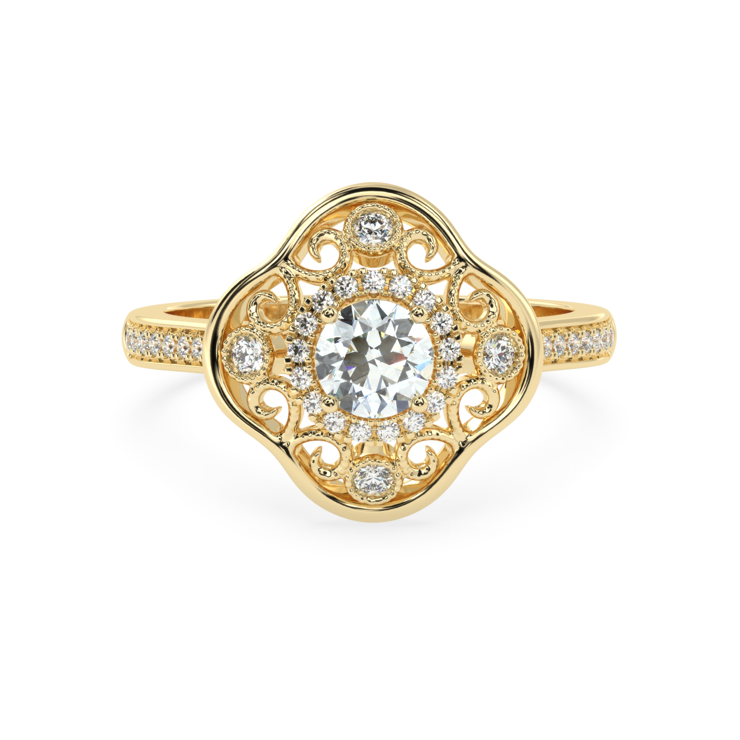 Shop Now 0.53Ct Fancy Natural Diamond Ring |  SolitaireKart
