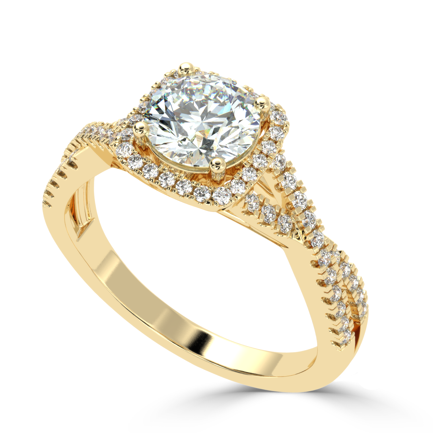 Buy 1.03Ct Multirow Natural Diamond Ring | SolitaireKart