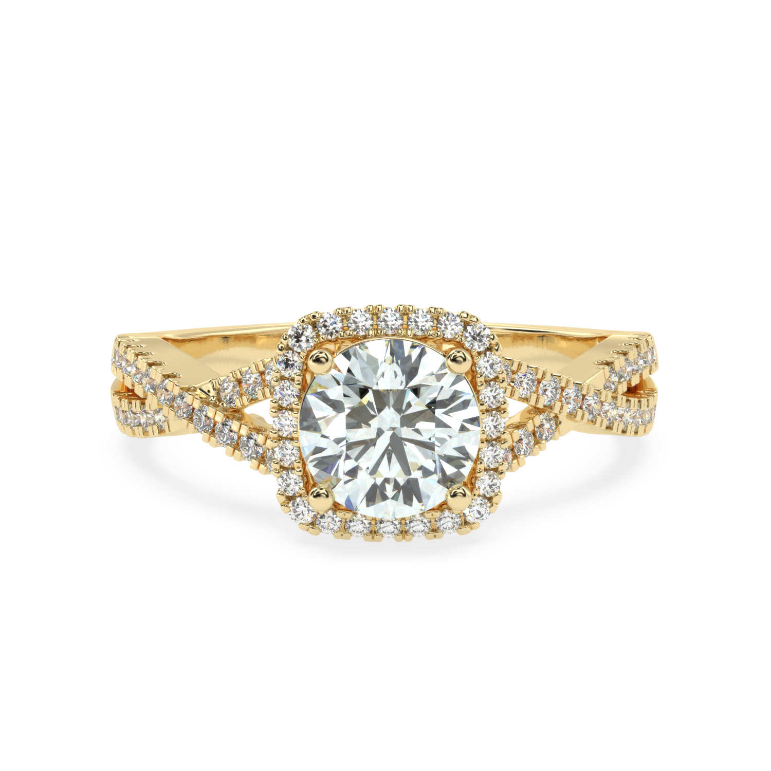 Buy 1.03Ct Multirow Natural Diamond Ring | SolitaireKart