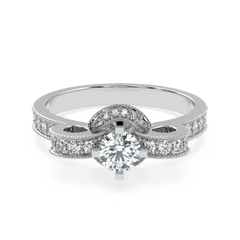 0.68 Carat G Color VS1 Clarity Diamond Studded Natural Diamond Ring