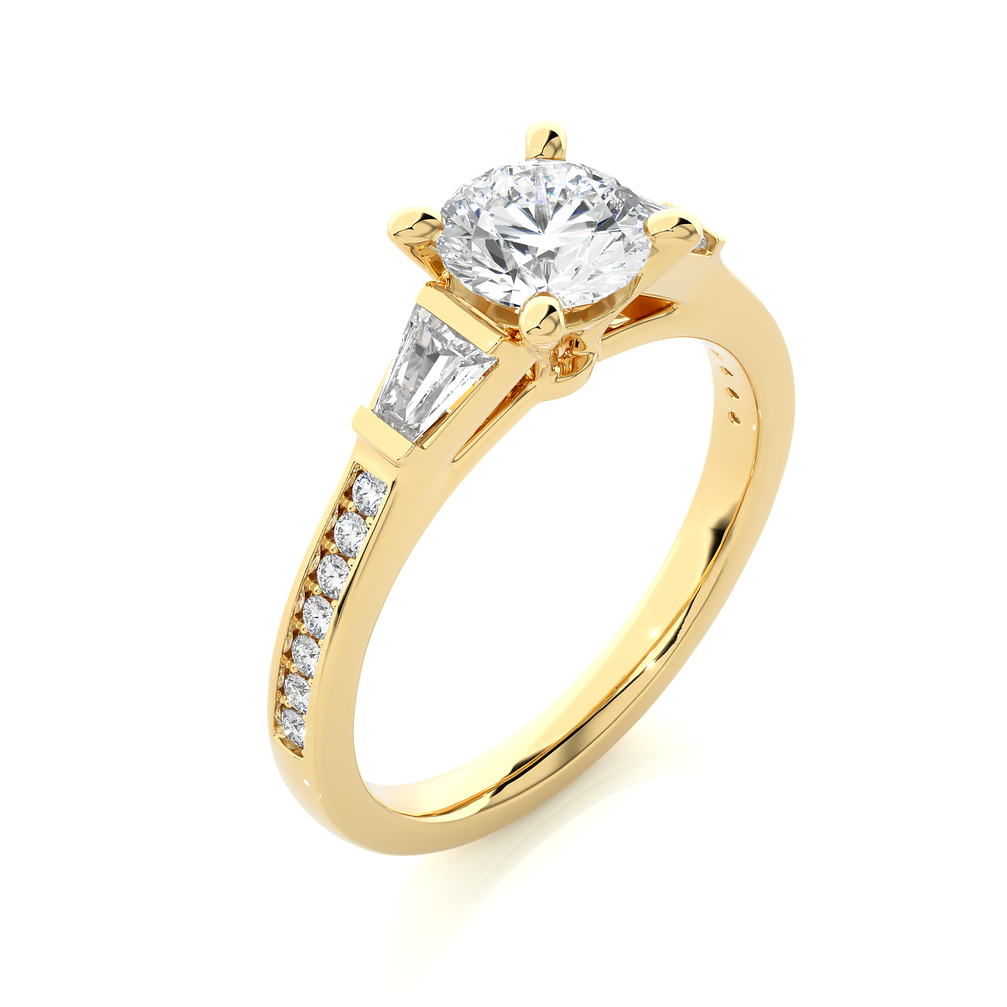 1.69 Carat G Color VS1 Clarity Diamond Studded Natural Diamond Ring.