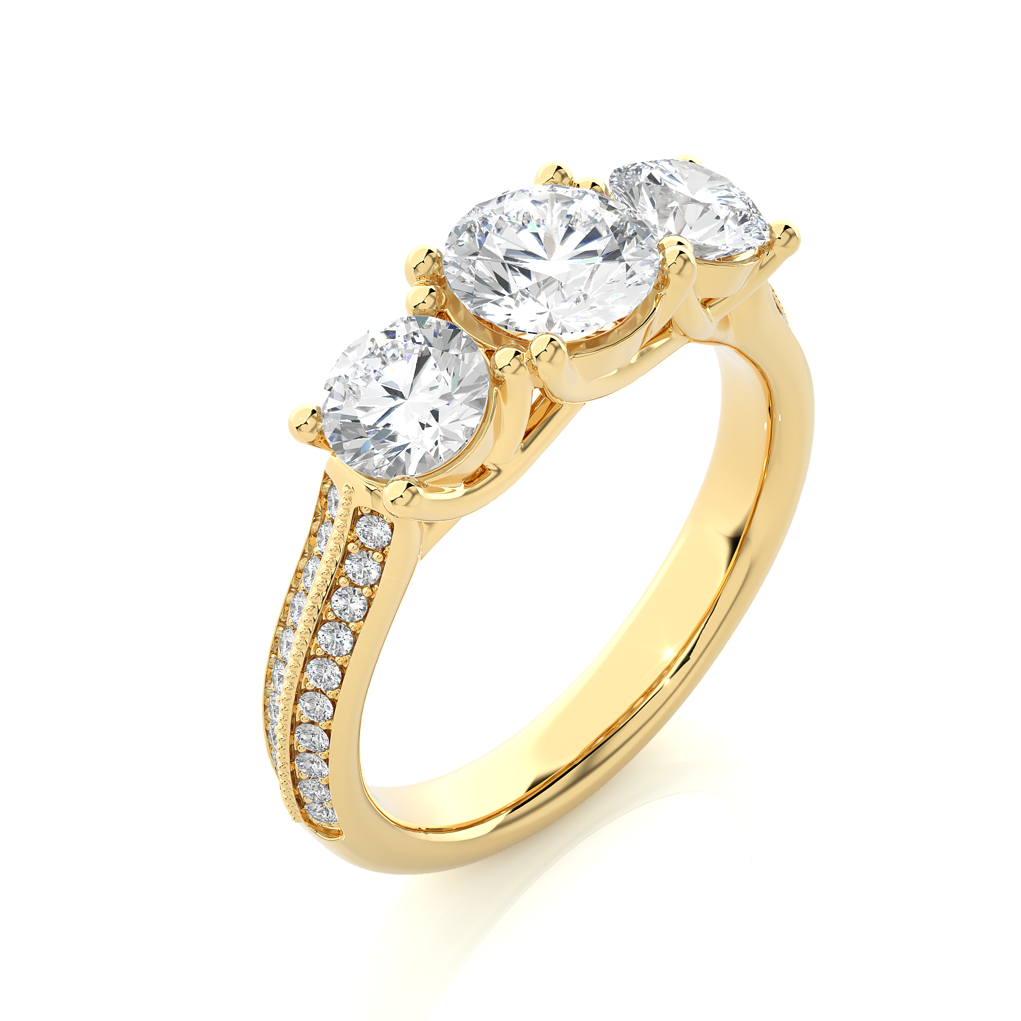 2.23 Carat I Color VS1 Clarity Diamond Studded Natural Diamond Ring.