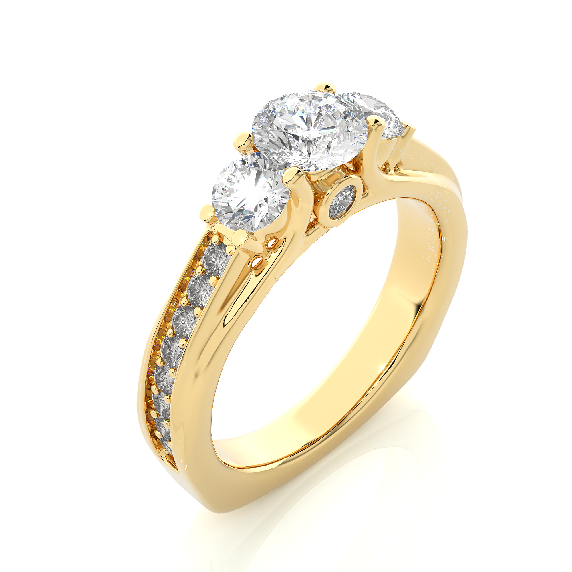 1.70 Carat I Color VS1 Clarity Diamond Studded Natural Diamond Ring.