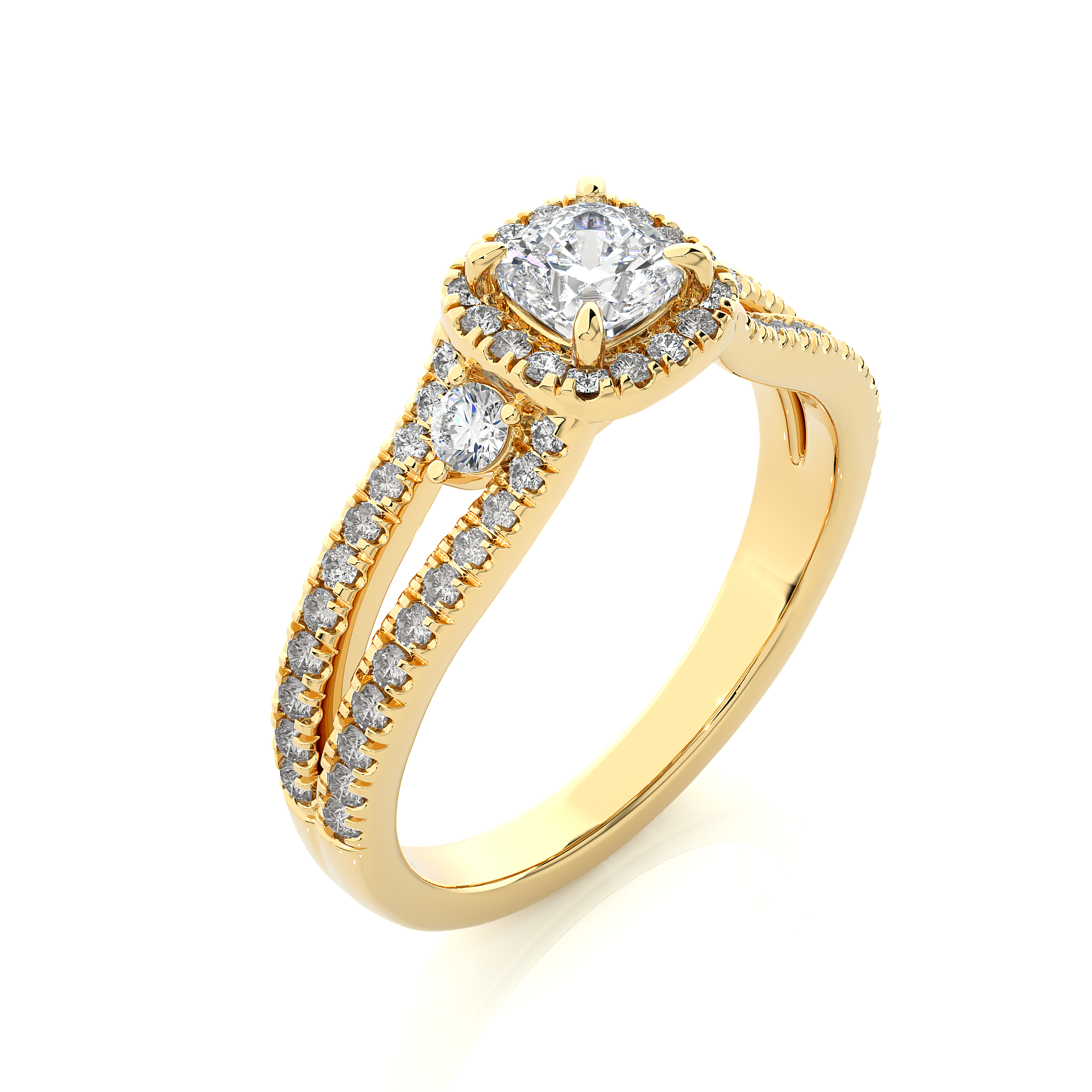 0.96 Carat G Color VS1 Clarity Diamond Studded Natural Diamond Ring.