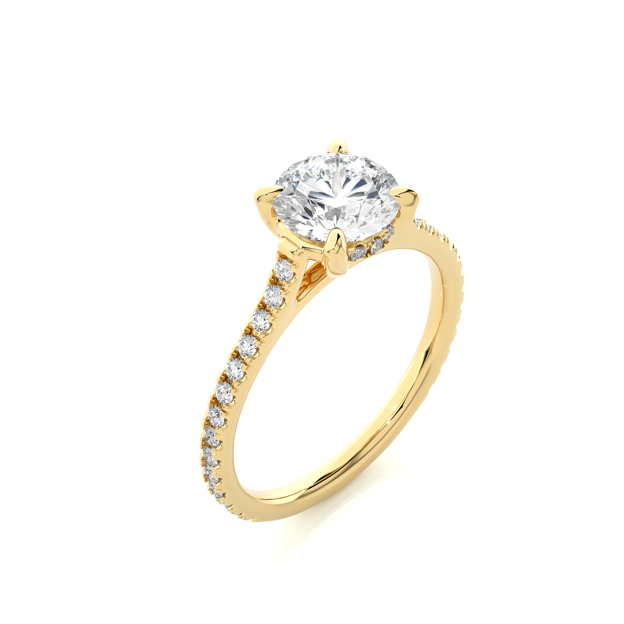 1.58 Carat G Color VS1 Clarity Diamond Studded Natural Diamond Ring.