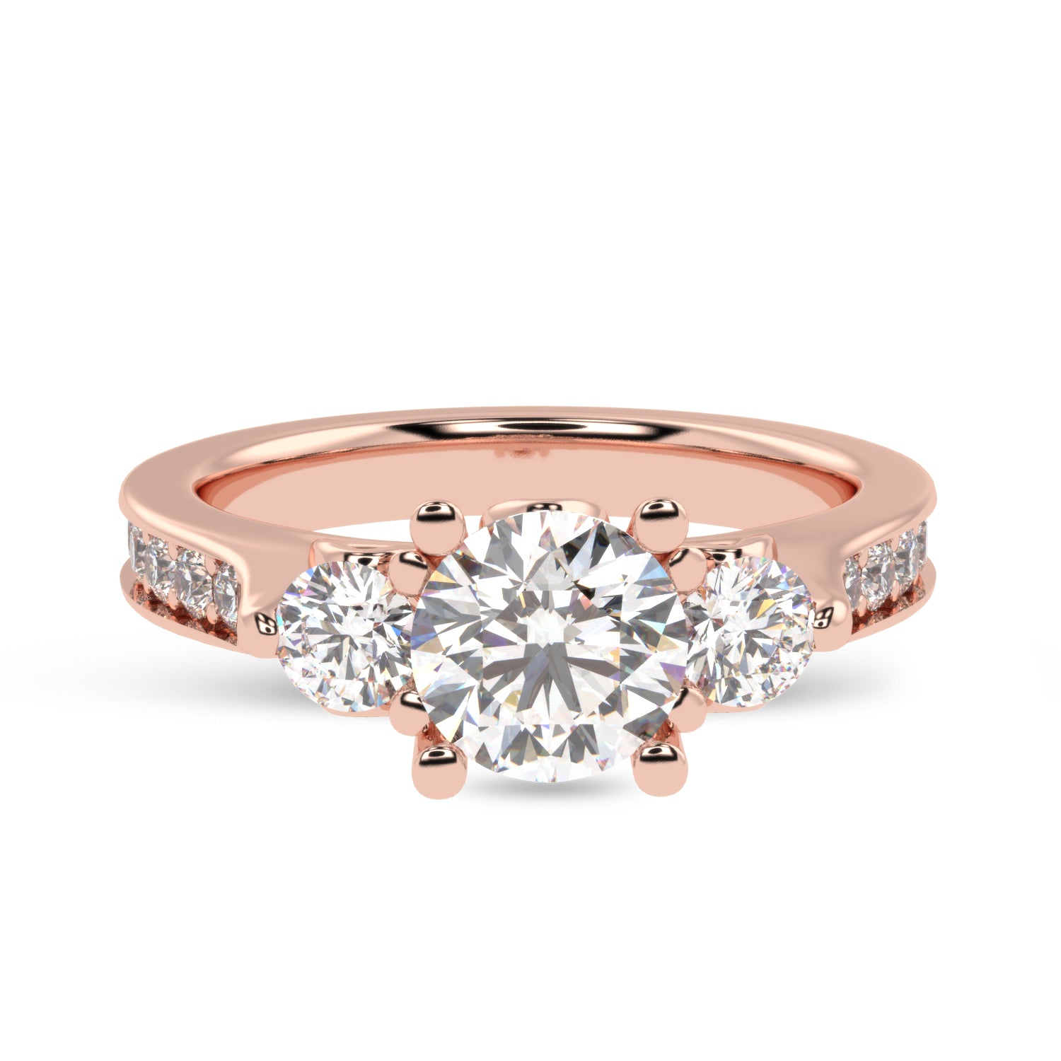 Buy 2.01Ct Three-stone Natural Diamond Ring | Solitairekart