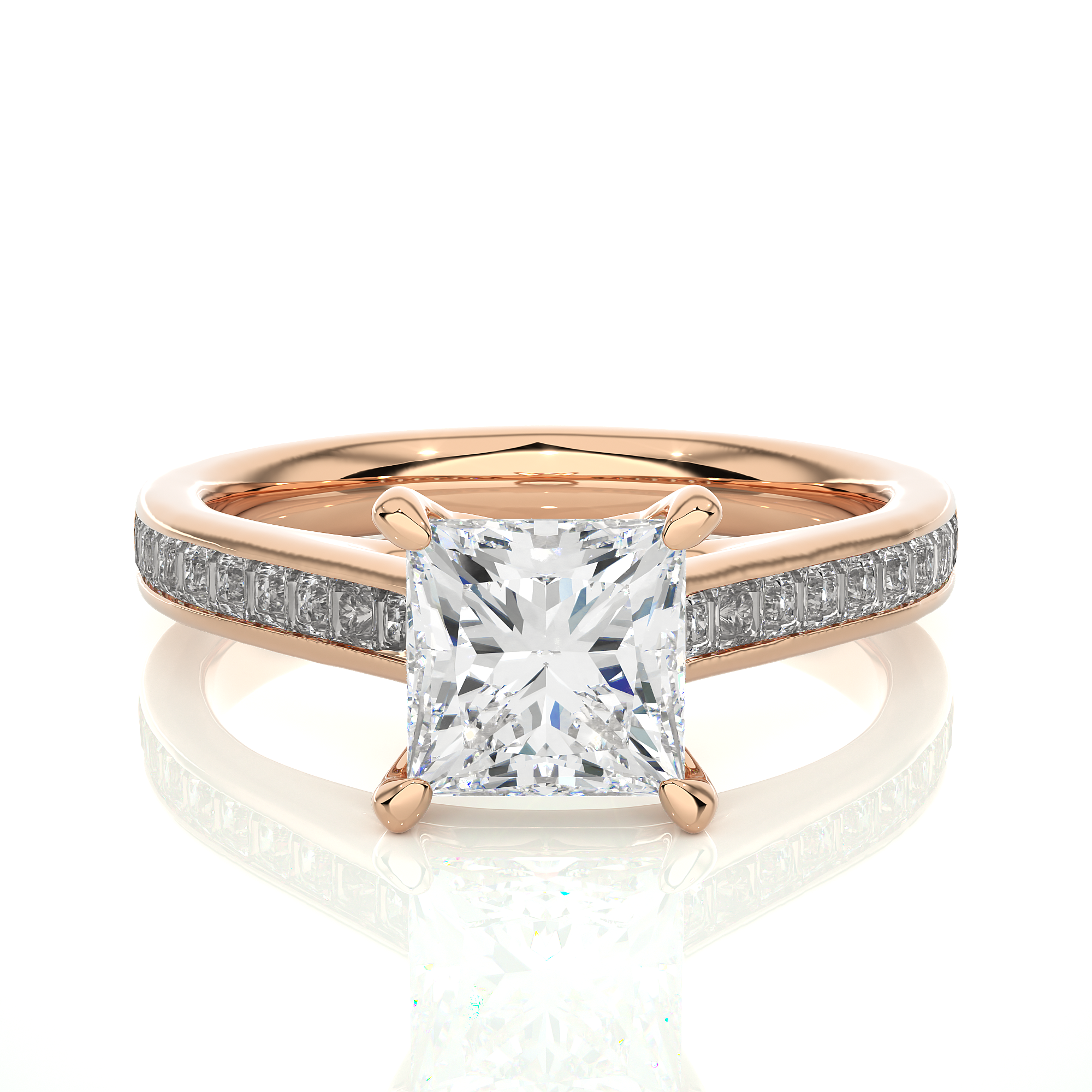1.95 Carat G Color VS1 Clarity Diamond Studded Natural Diamond Ring.