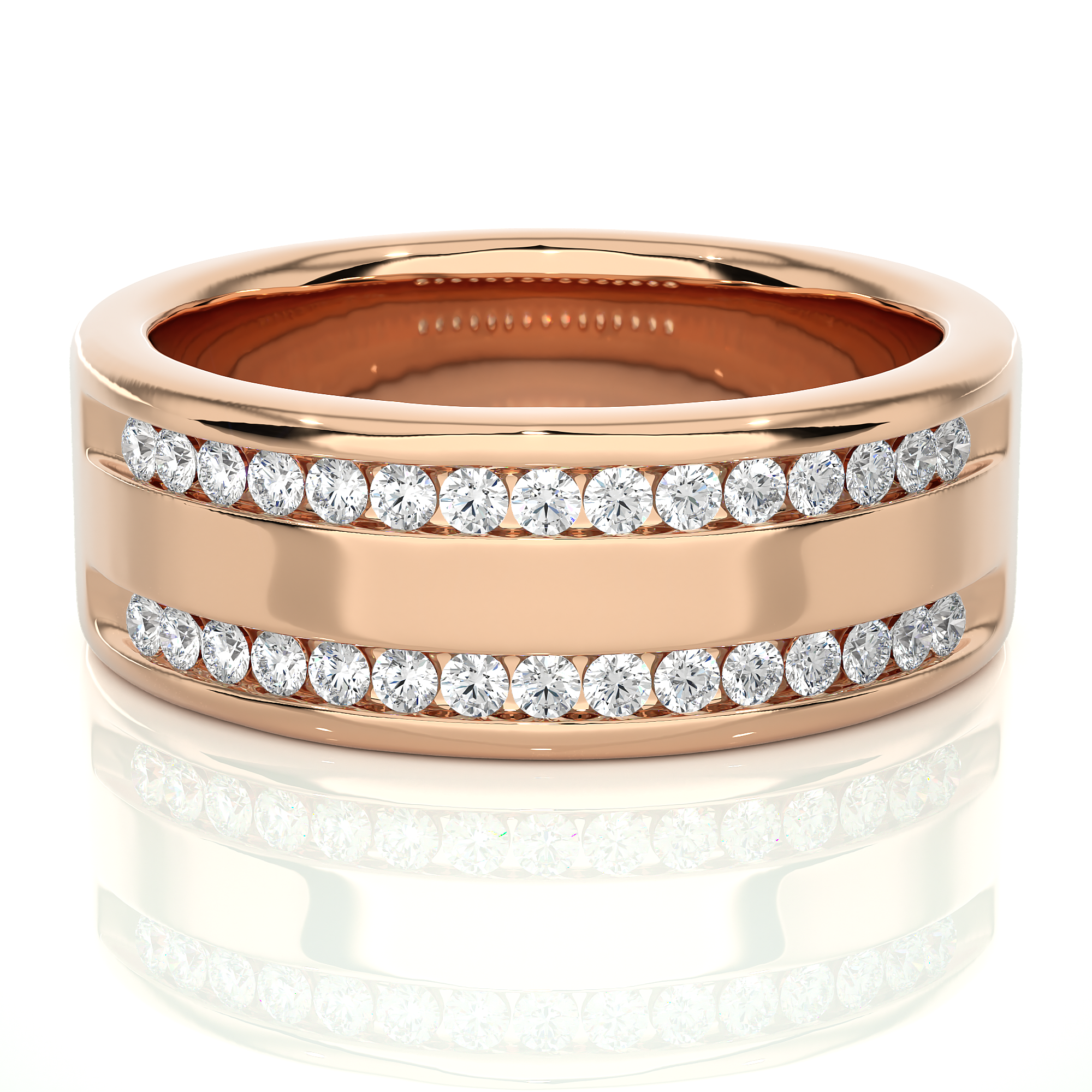 0.46 Carat H Color VS1 Clarity Diamond Studded Natural Diamond Ring.