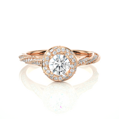 0.94 Carat H Color VS2 Clarity Diamond Studded Natural Diamond Ring