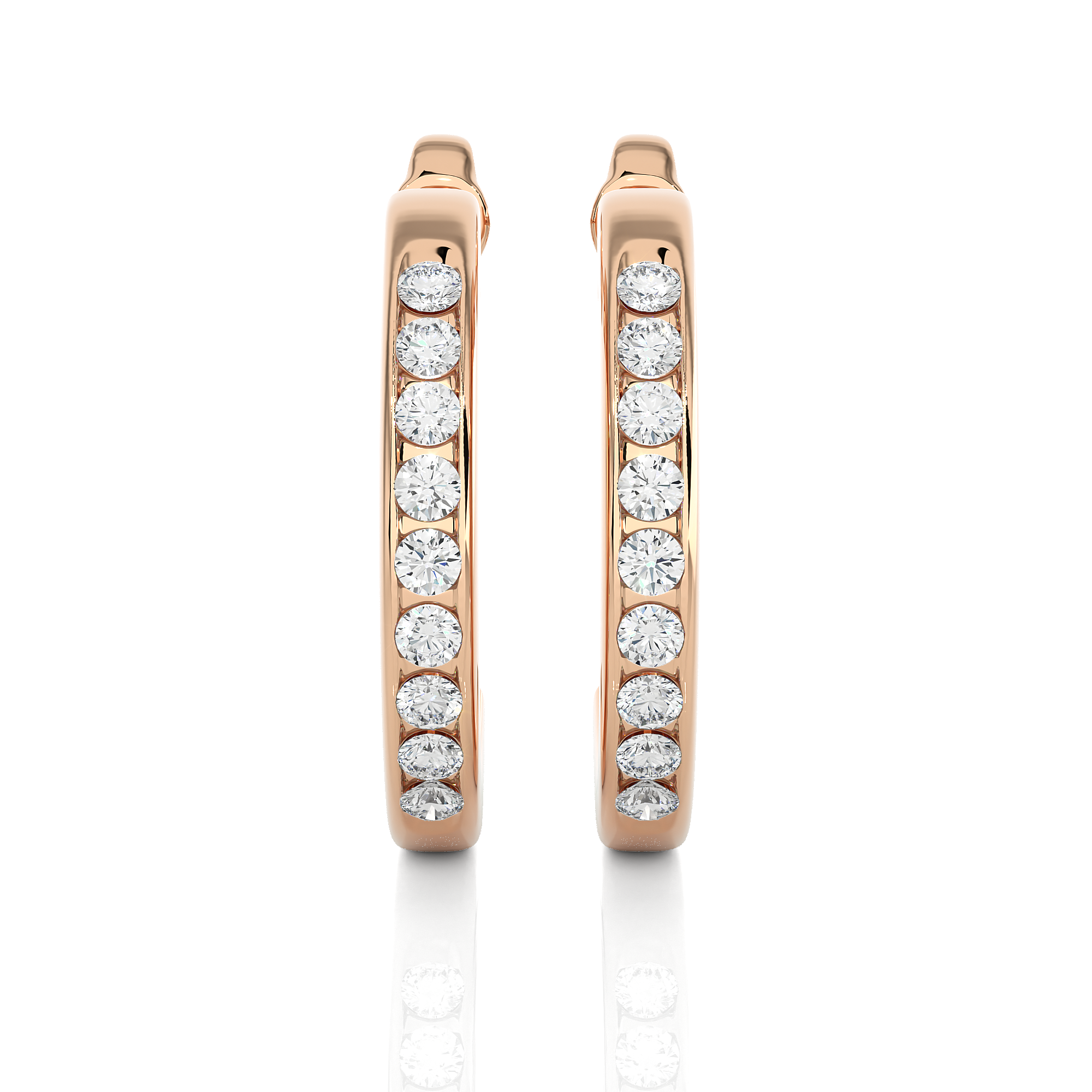 Buy 0.46Ct Natural Diamond Hoop Earrings | Solitairekart