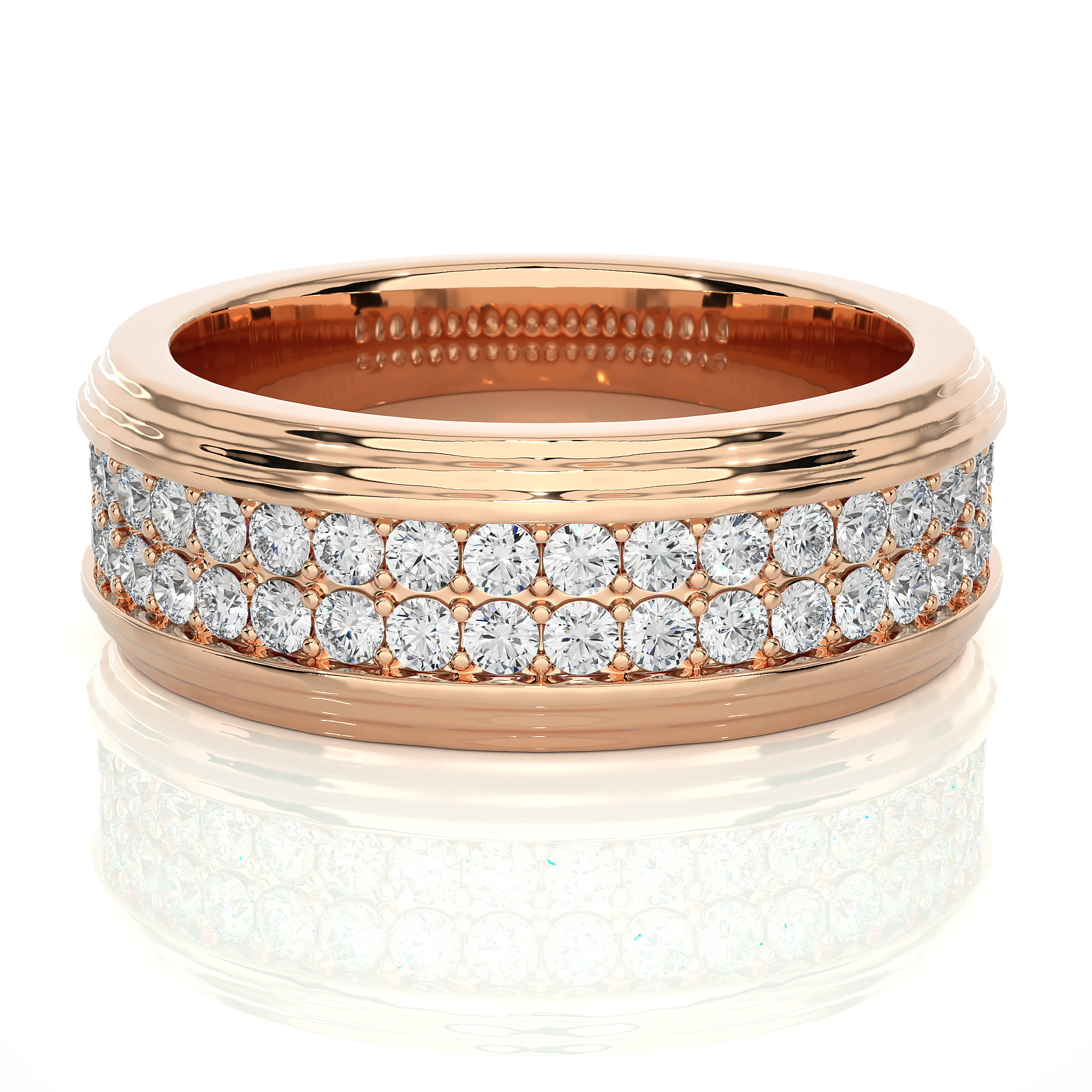 1.03 Carat G Color VS1 Clarity Diamond Studded Natural Diamond Ring.