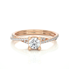 0.74 Carat H Color VS1 Clarity Diamond Studded Natural Diamond Ring