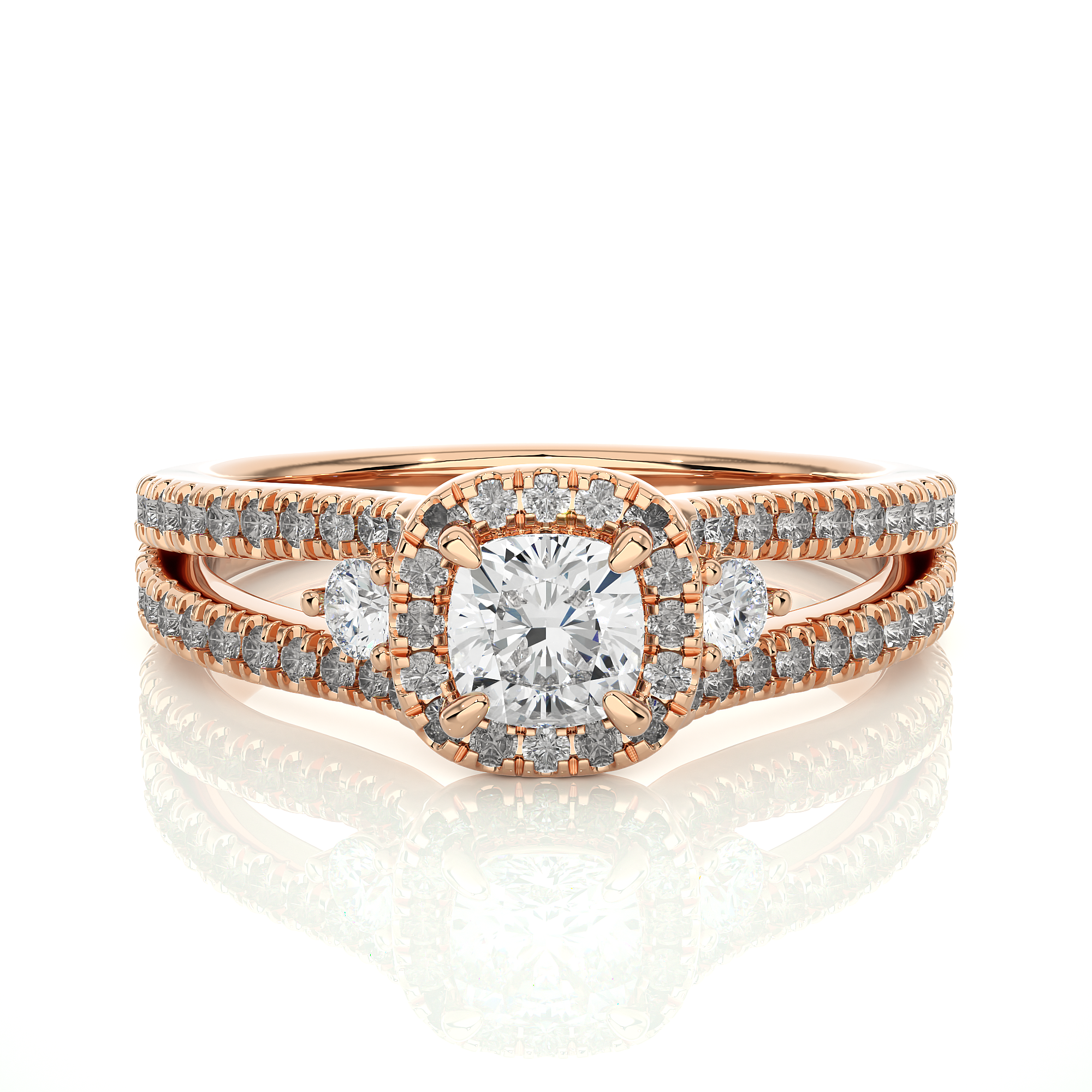 0.96 Carat G Color VS1 Clarity Diamond Studded Natural Diamond Ring.