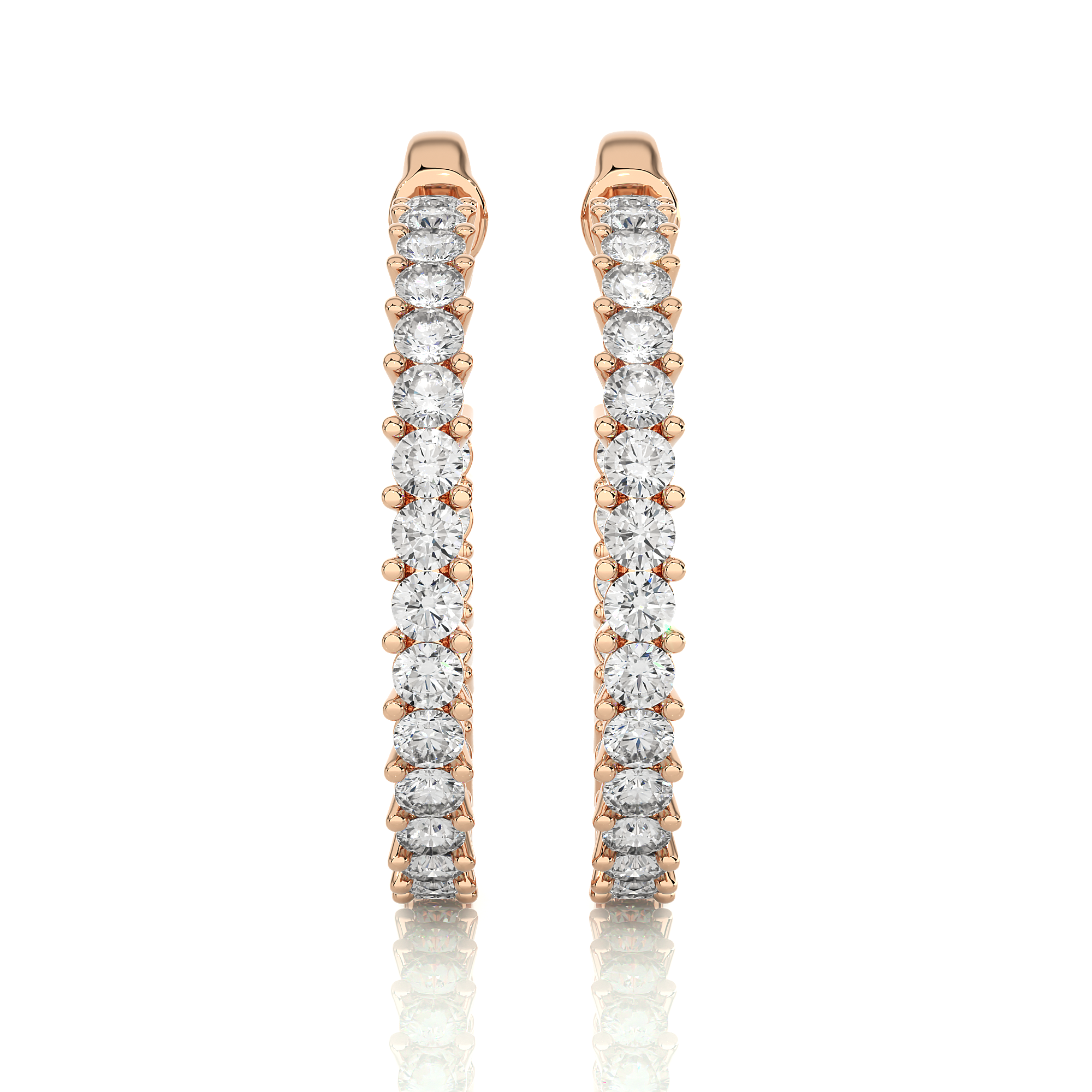 Buy 0.92Ct Natural Diamond Hoop Earrings | Solitairekart
