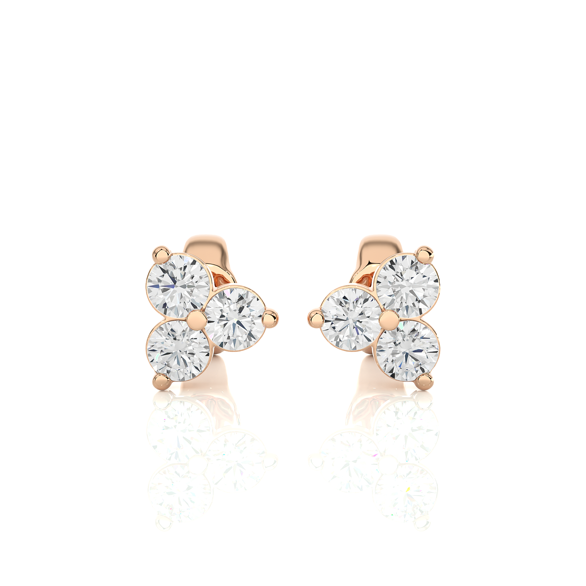 Buy 0.44Ct Natural Diamond Stud Earrings | Solitairekart