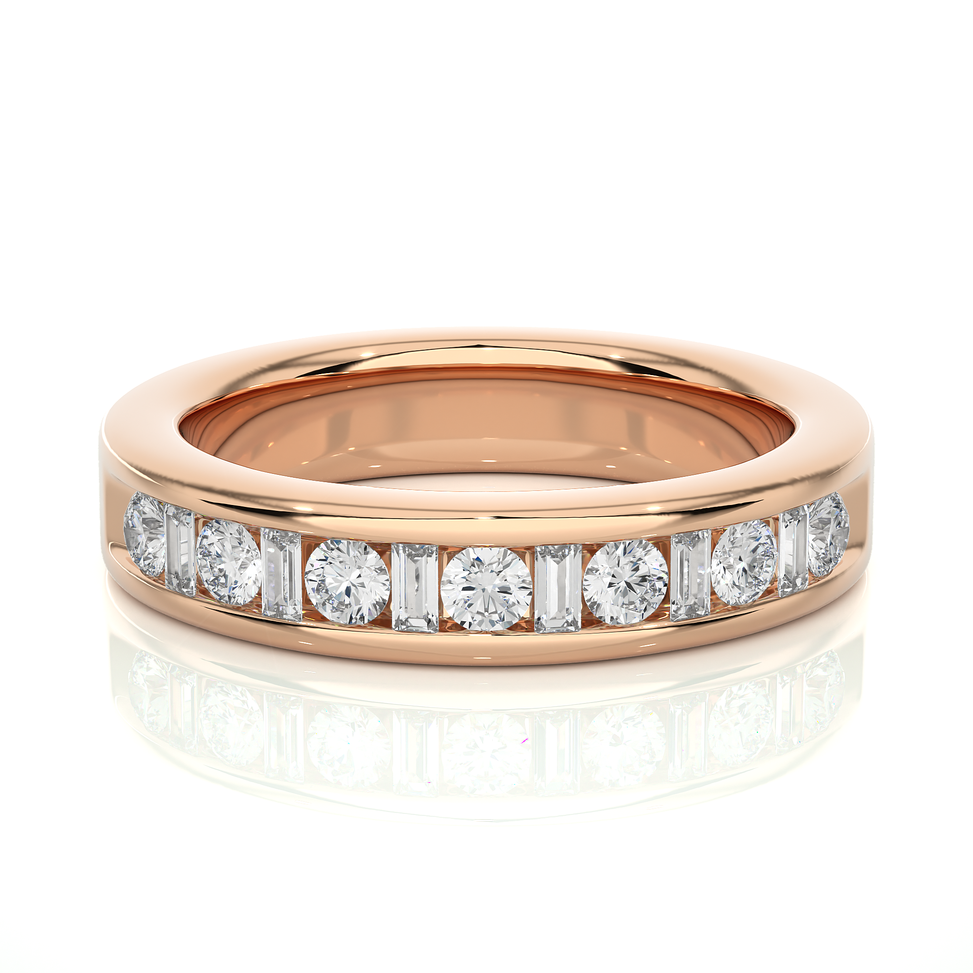 0.52 Carat H Color VS1 Clarity Diamond Studded Natural Diamond Ring.
