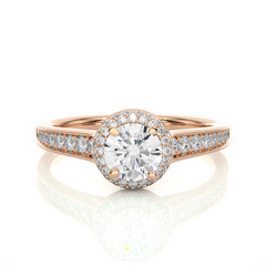 0.93 Carat I Color VS2 Clarity Diamond Studded Natural Diamond Ring