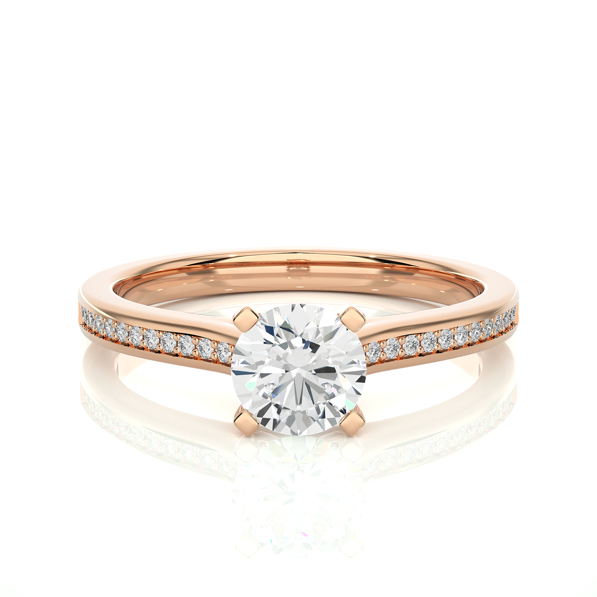 0.75 Carat I Color VS1 Clarity Diamond Studded Natural Diamond Ring.