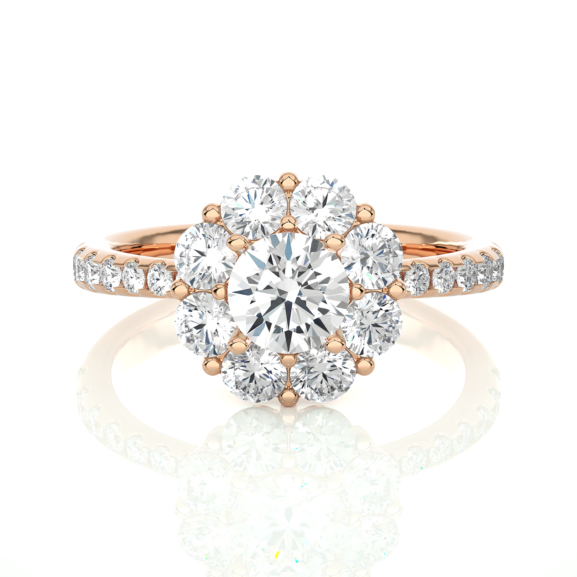 1.64 Carat G Color VS1 Clarity Diamond Studded Natural Diamond Ring.