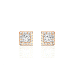 2.15 Carat Princess Diamond Stud Earrings | SOLITAIREKART