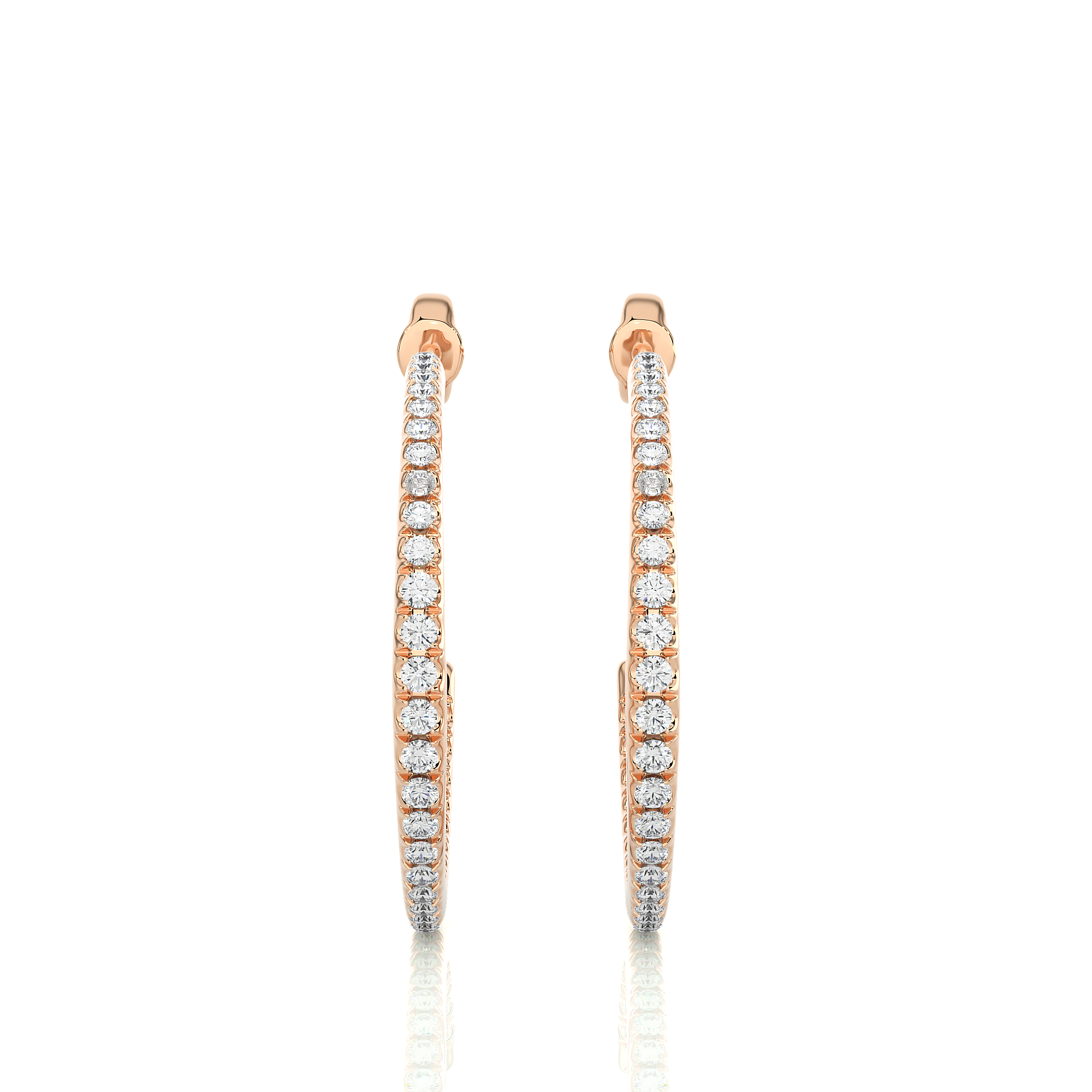 Buy 0.38Ct Natural Diamond Hoop Earrings | Solitairekart