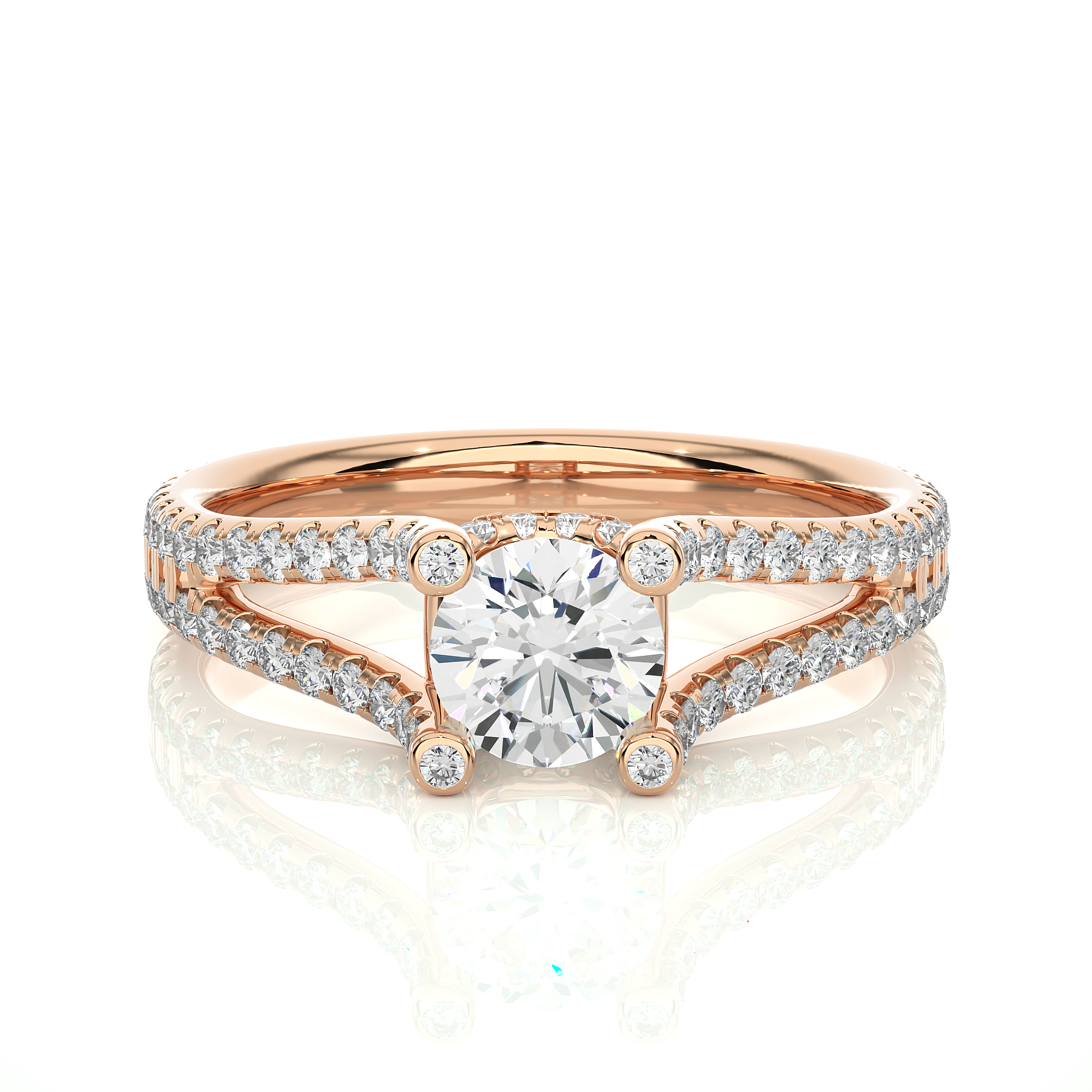 1.08 Carat G Color VS1 Clarity Diamond Studded Natural Diamond Ring.