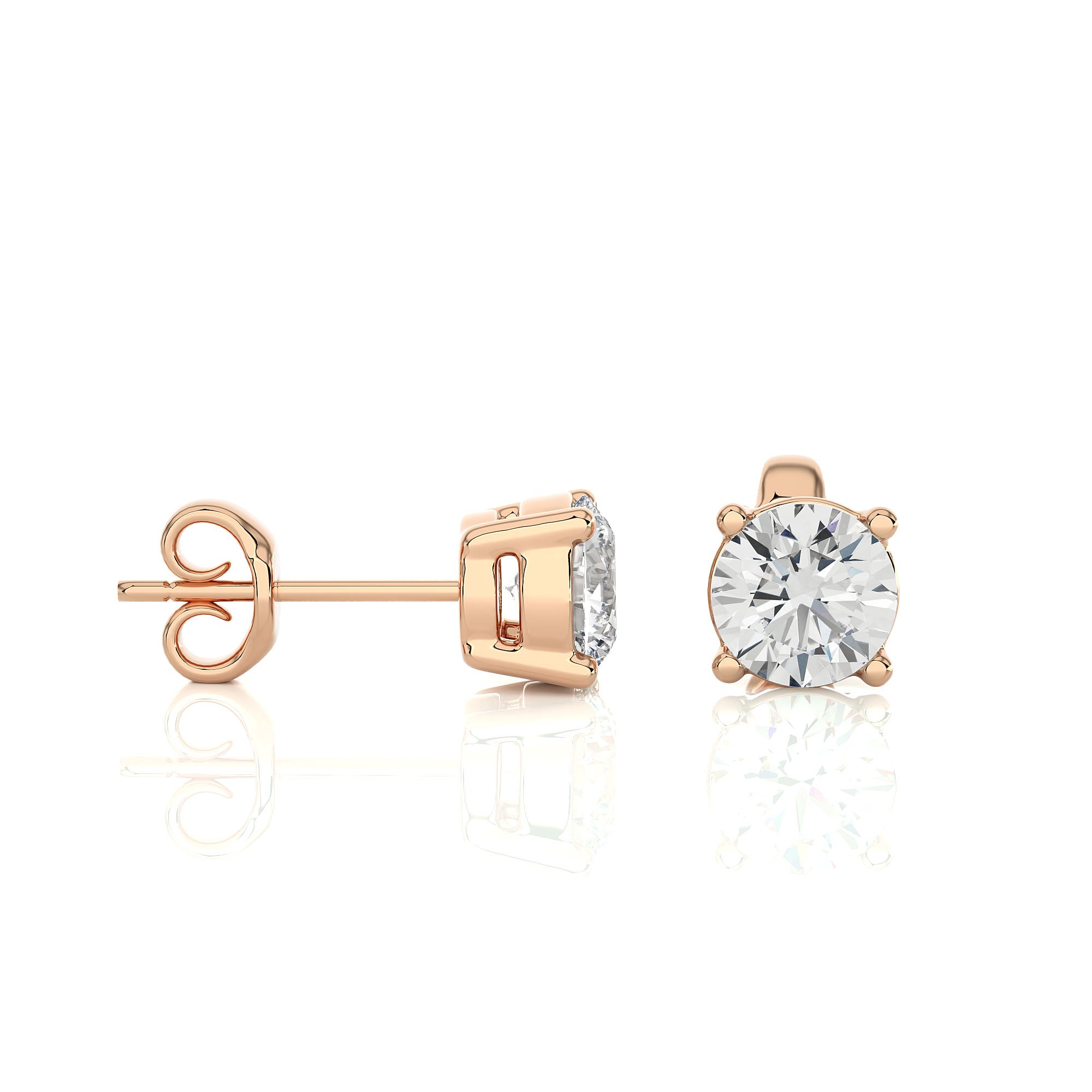 Buy 0.94Ct Natural Diamond Stud Earrings | Solitairekart