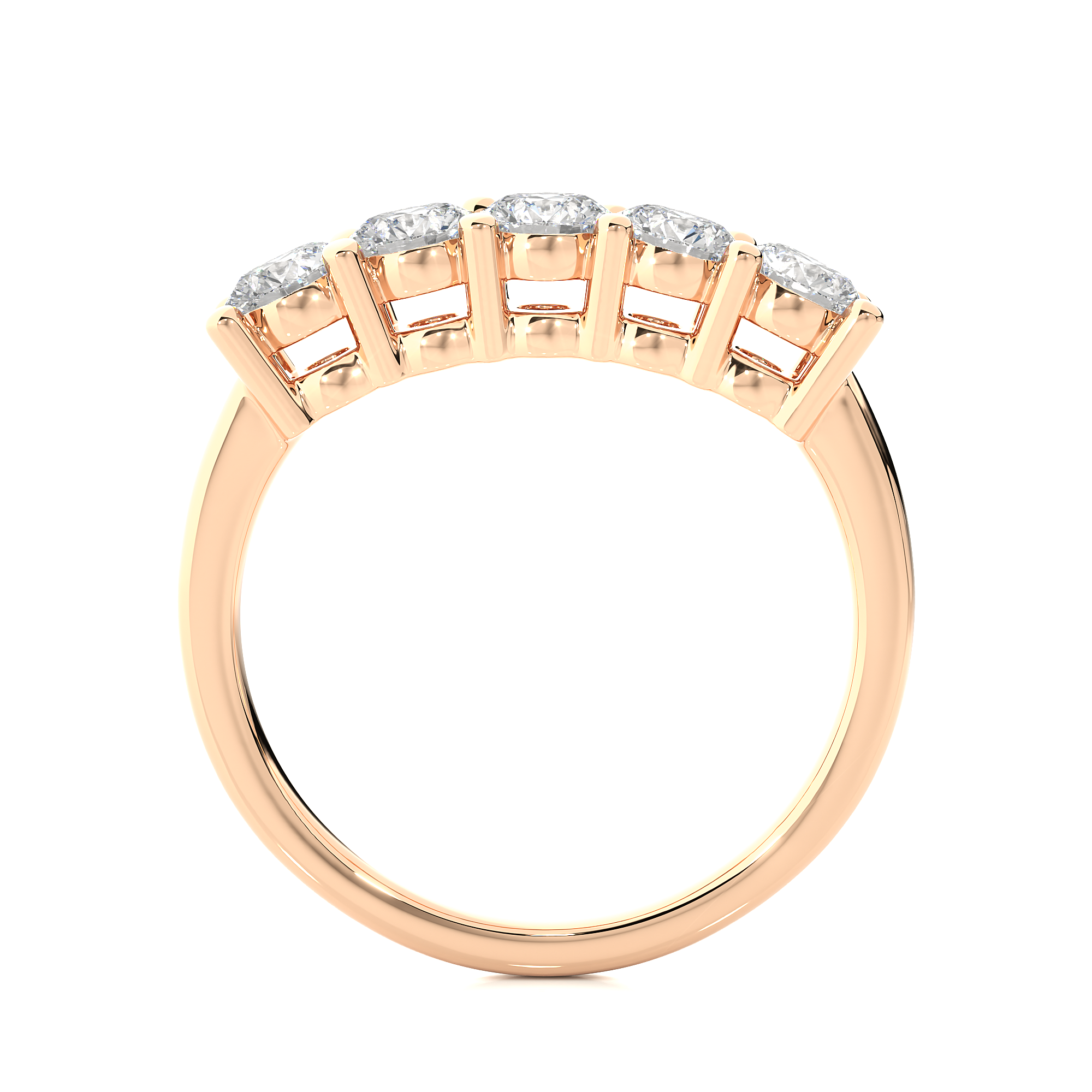 0.52 Carat HI Color VS1 Clarity Diamond Studded Natural Diamond Ring.