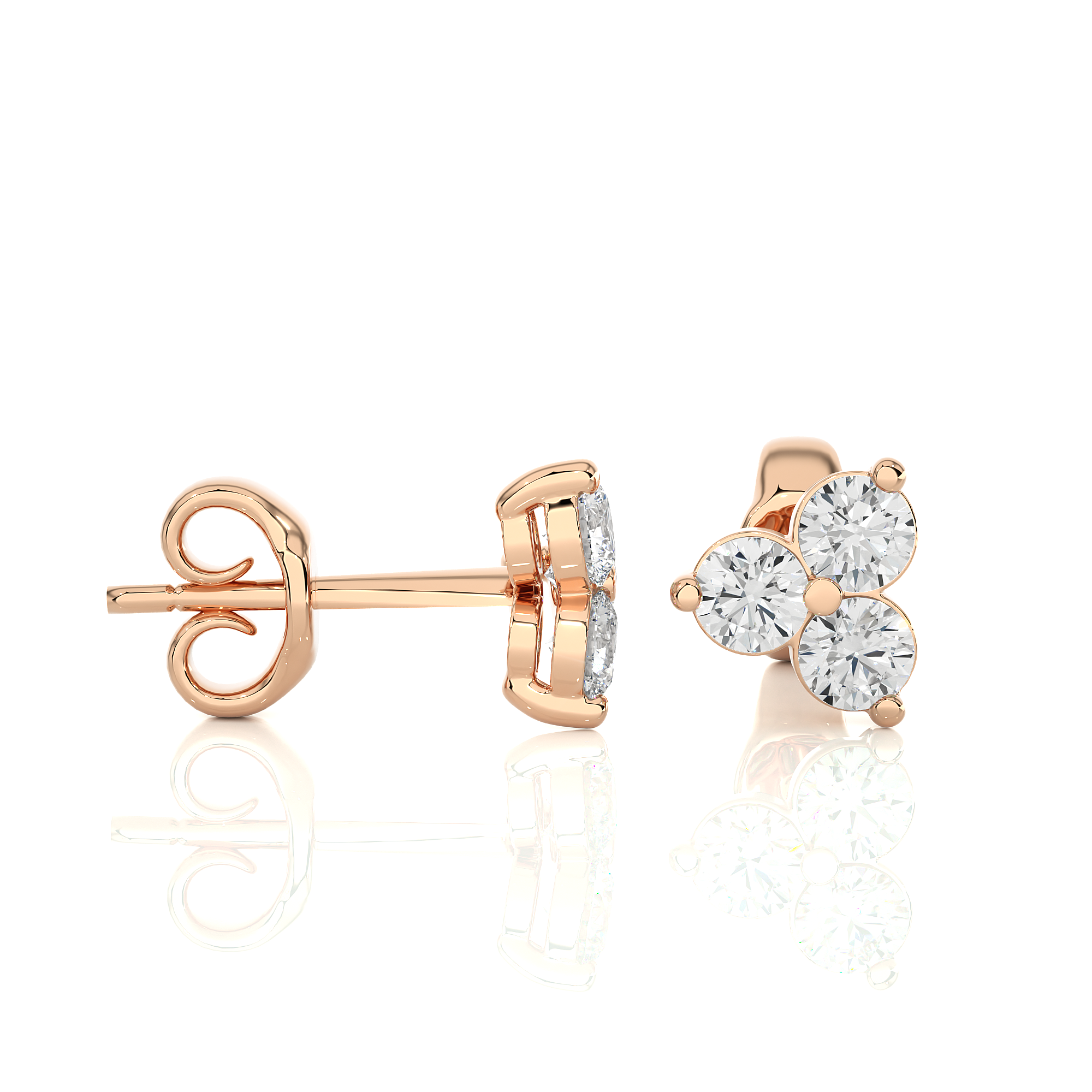 Buy 0.44Ct Natural Diamond Stud Earrings | Solitairekart