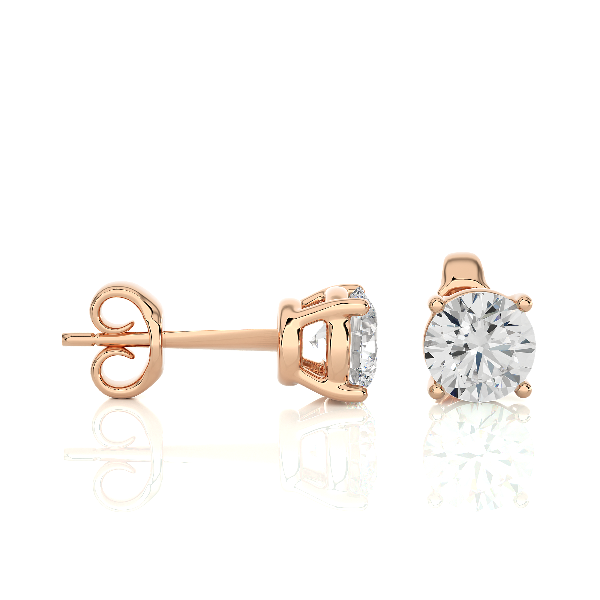 Buy 1.05Ct Natural Diamond Stud Earrings | Solitairekart