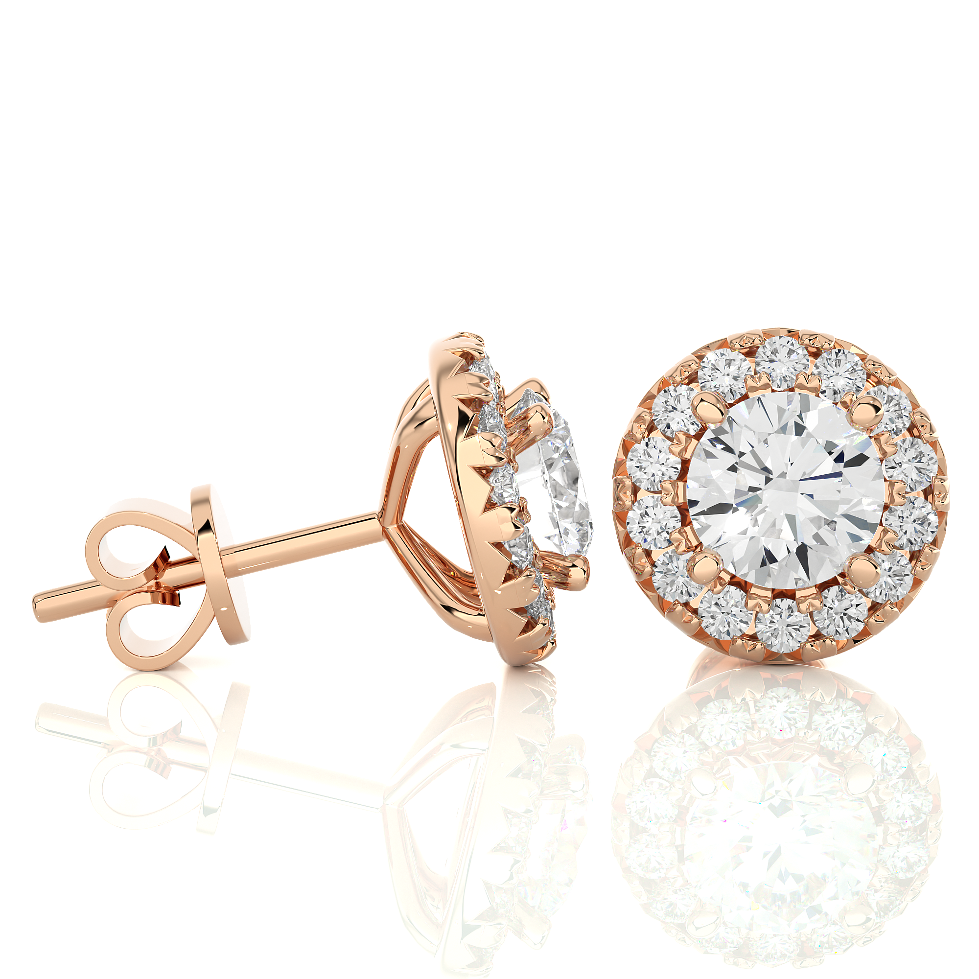 Buy 1.98Ct Natural Diamond Stud Earrings | Solitairekart