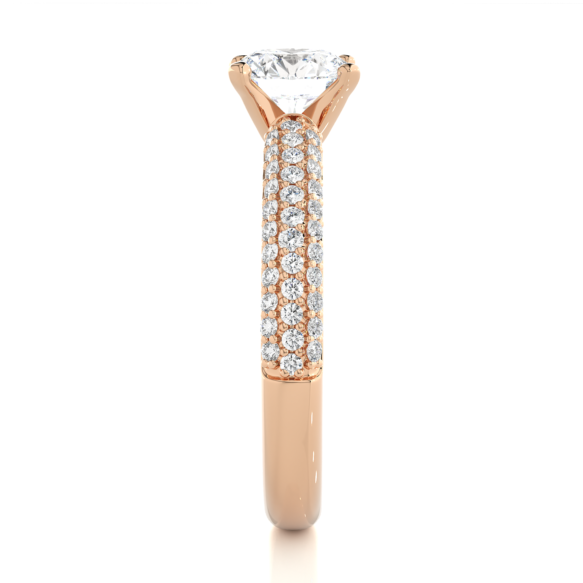 1.11 Carat H Color VS1 Clarity Diamond Studded Natural Diamond Ring.