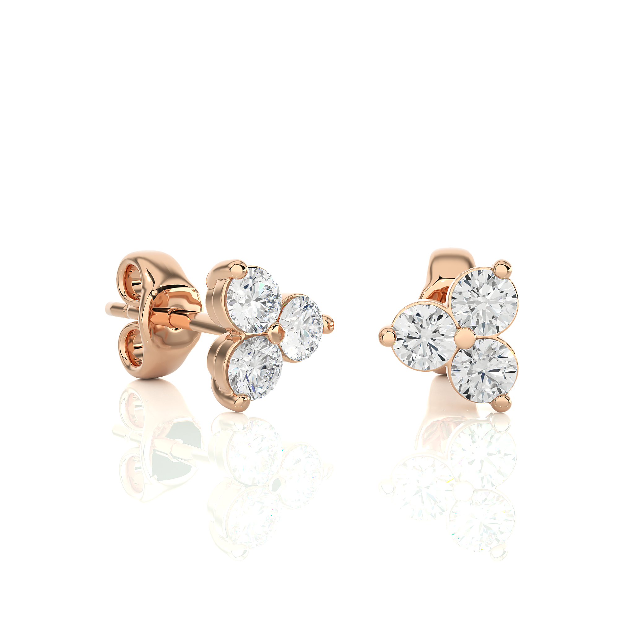 Buy 0.44Ct Natural Diamond Stud Earrings | Solitairekart