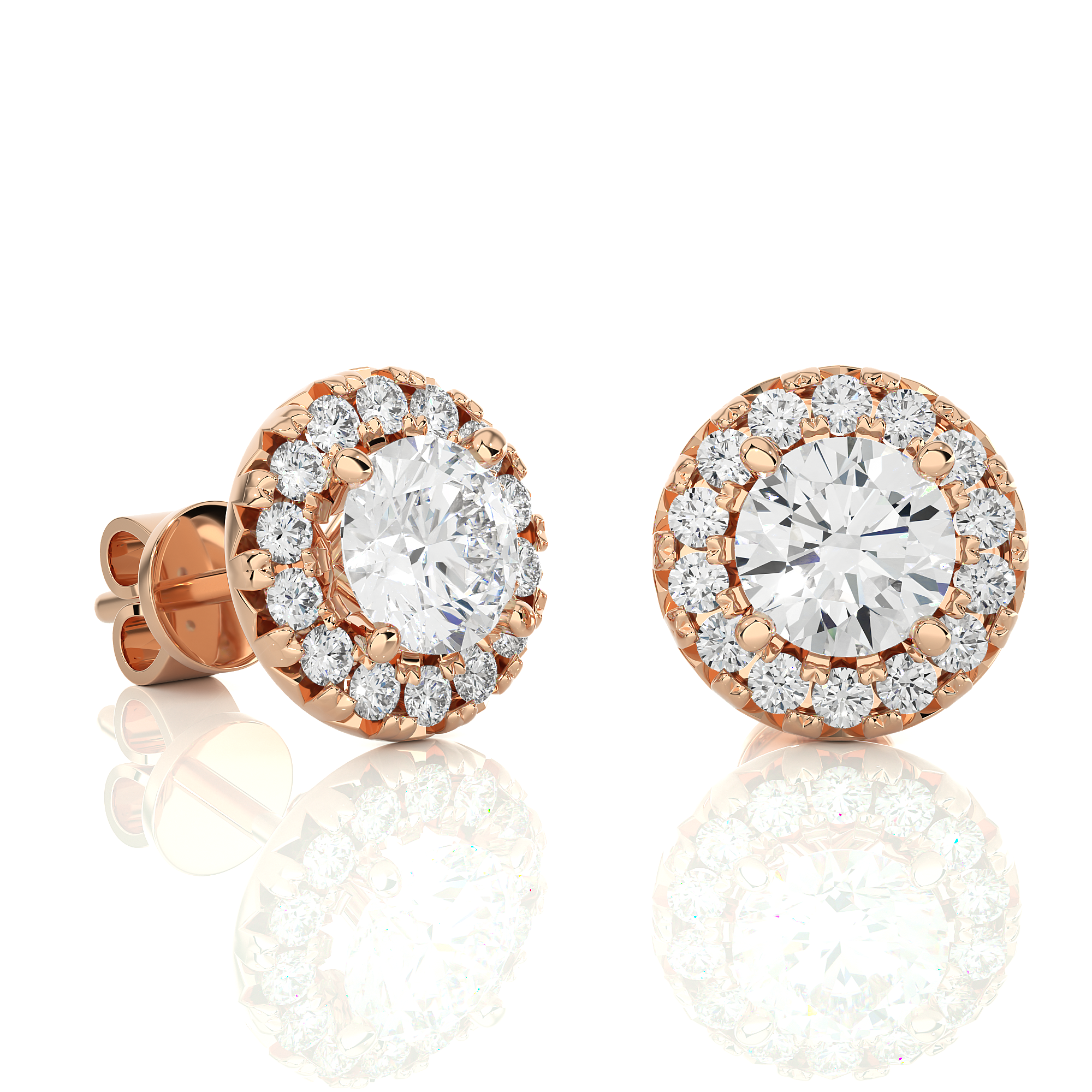 Buy 1.98Ct Natural Diamond Stud Earrings | Solitairekart