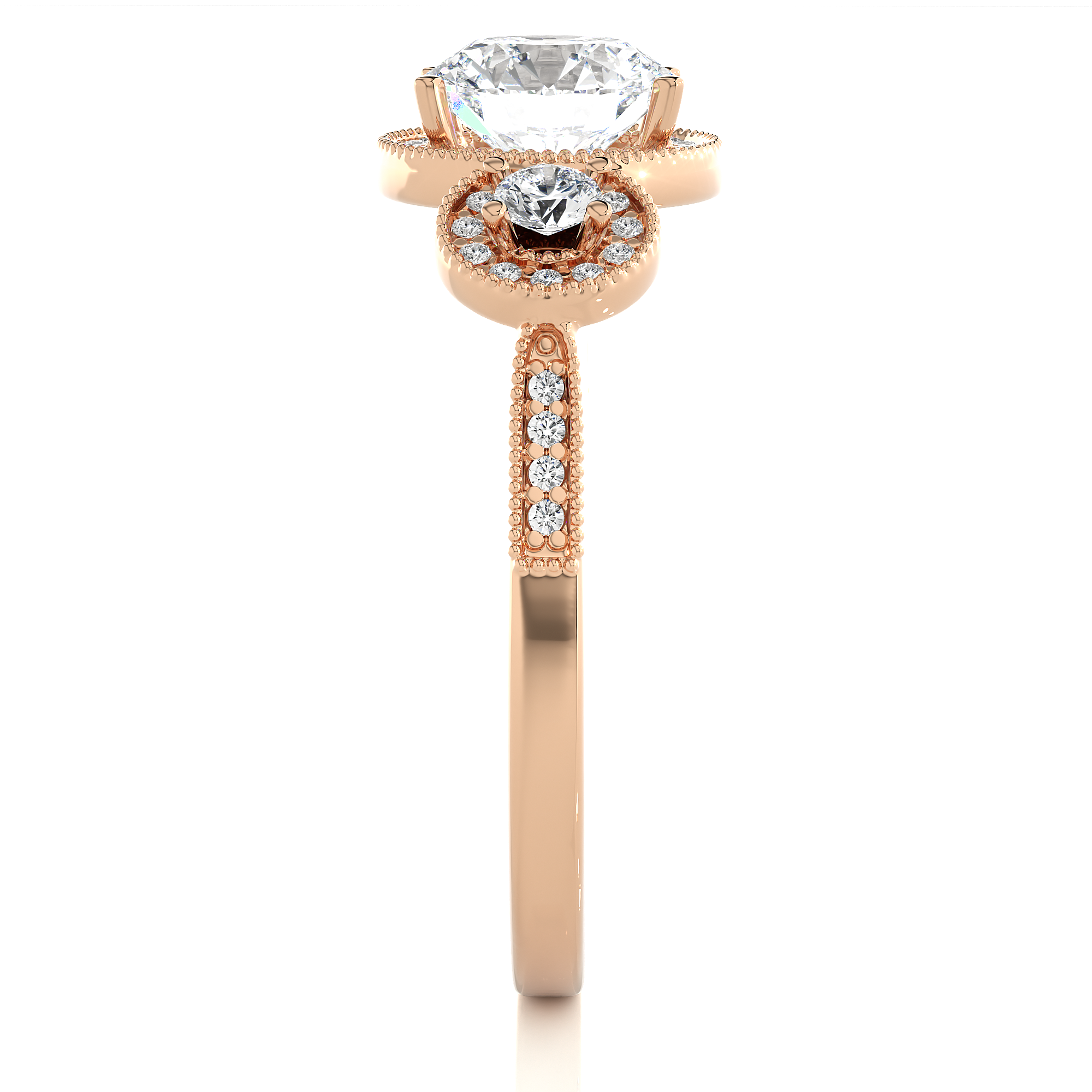 1.43 Carat H Color VS1 Clarity Diamond Studded Natural Diamond Ring.