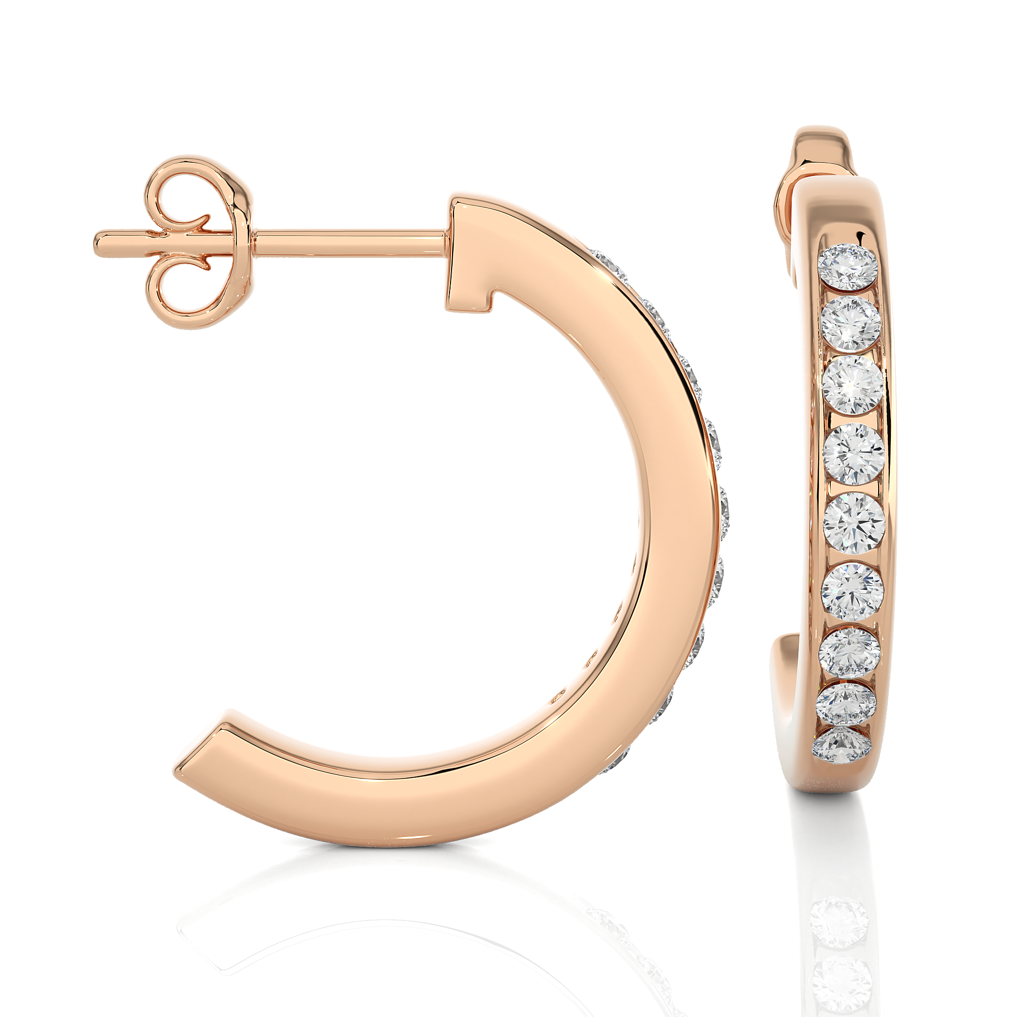 Buy 0.46Ct Natural Diamond Hoop Earrings | Solitairekart