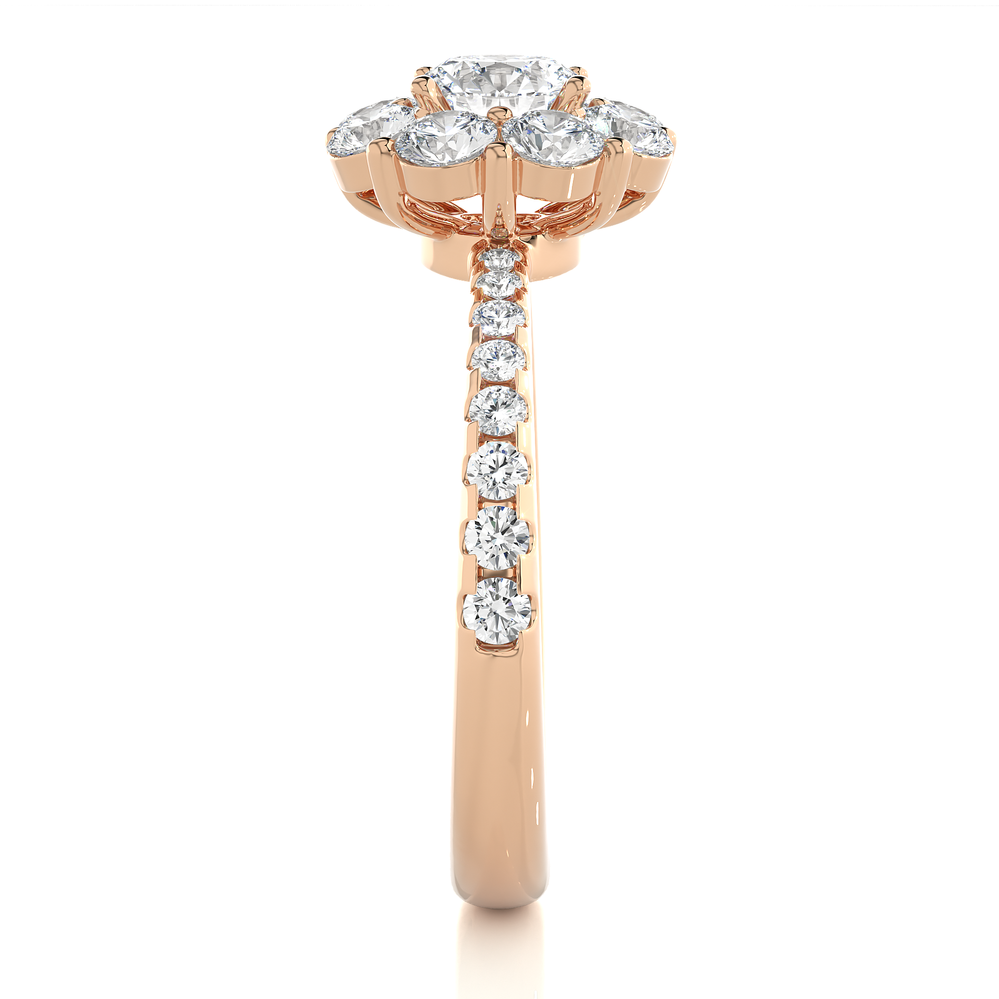 1.64 Carat G Color VS1 Clarity Diamond Studded Natural Diamond Ring.