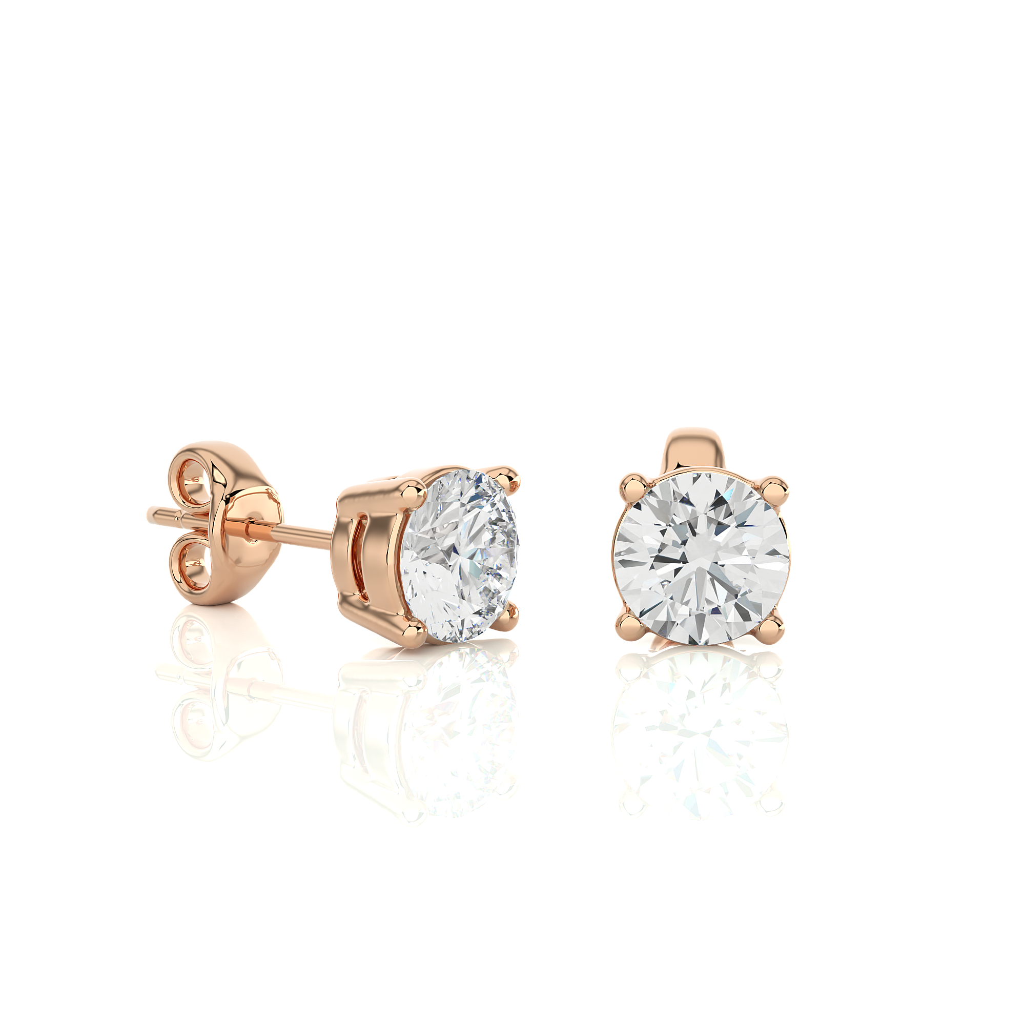 Buy 0.94Ct Natural Diamond Stud Earrings | Solitairekart