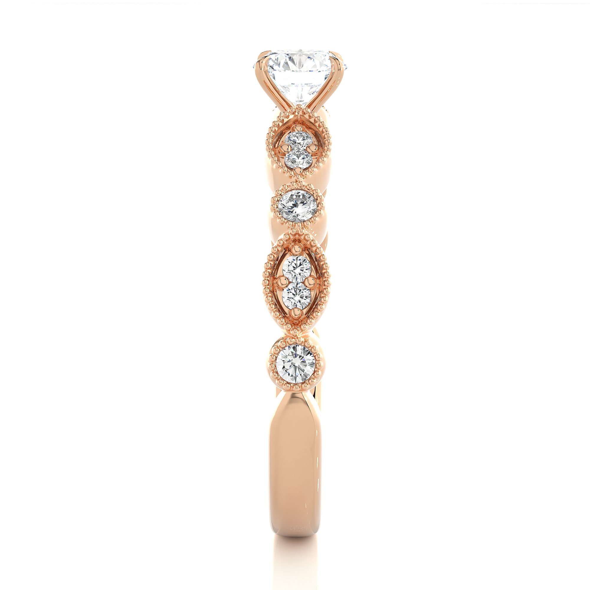 0.67 Carat IJ Color VS1 Clarity Diamond Studded Natural Diamond Ring.