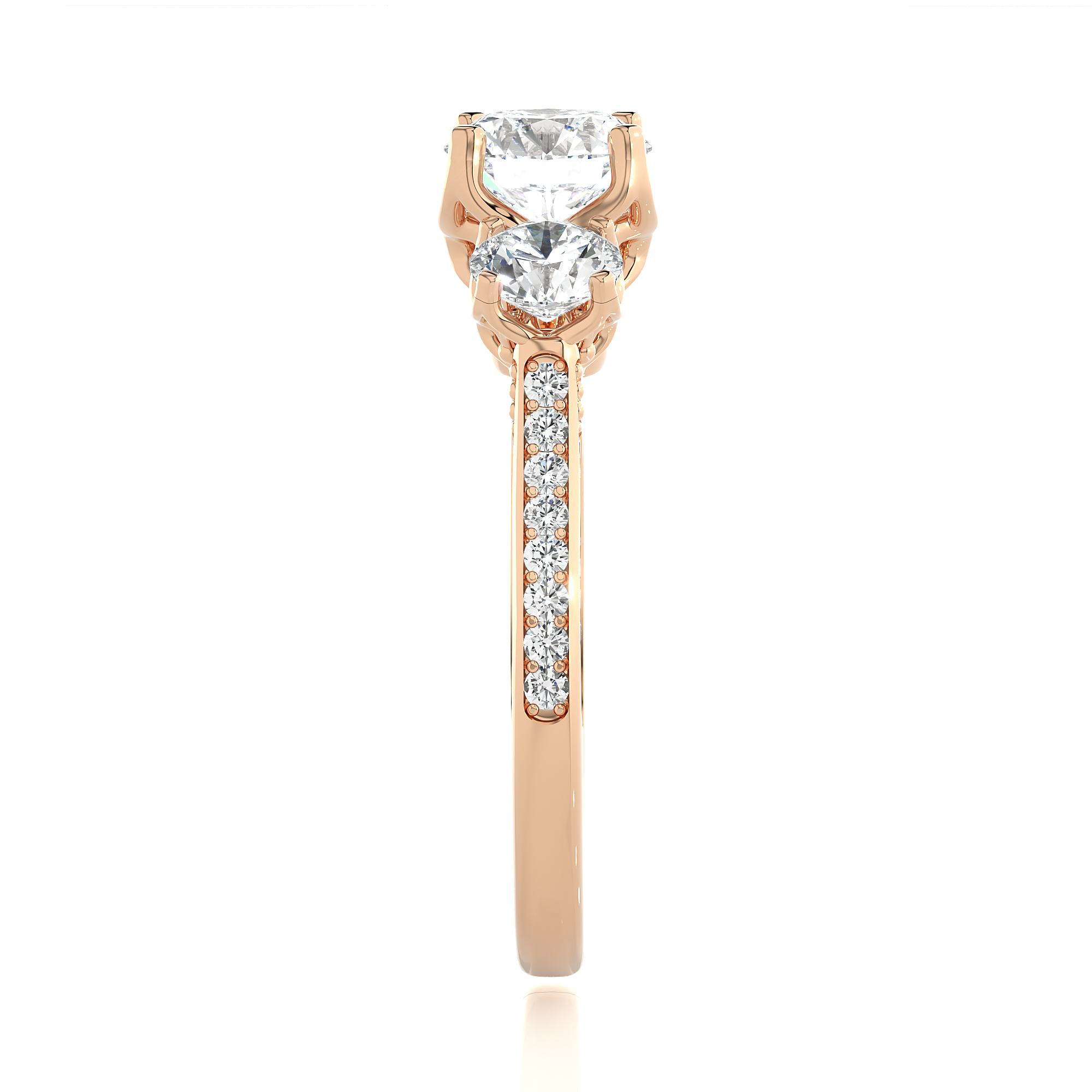 1.91 Carat I Color VS1 Clarity Diamond Studded Natural Diamond Ring.