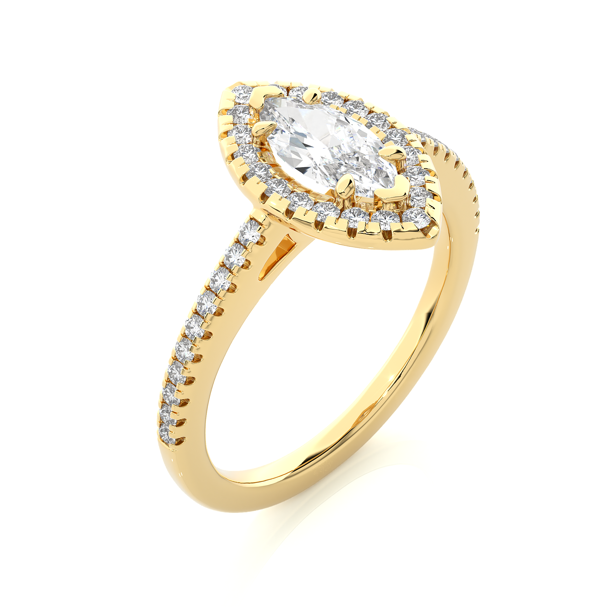 0.89 Carat H Color VS1 Clarity Diamond Studded Natural Diamond Ring.