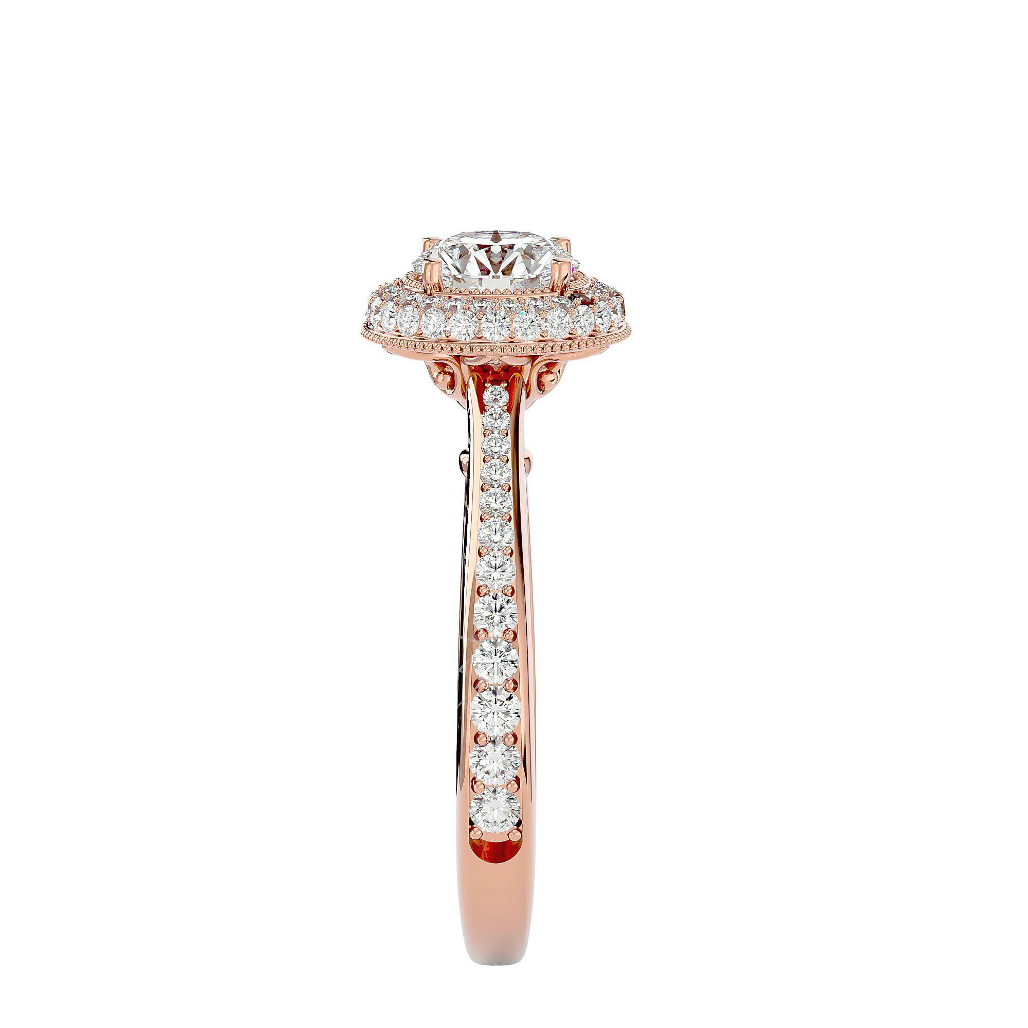 1.59 Carat H Color VS1 Clarity Diamond Studded Natural Diamond Ring.